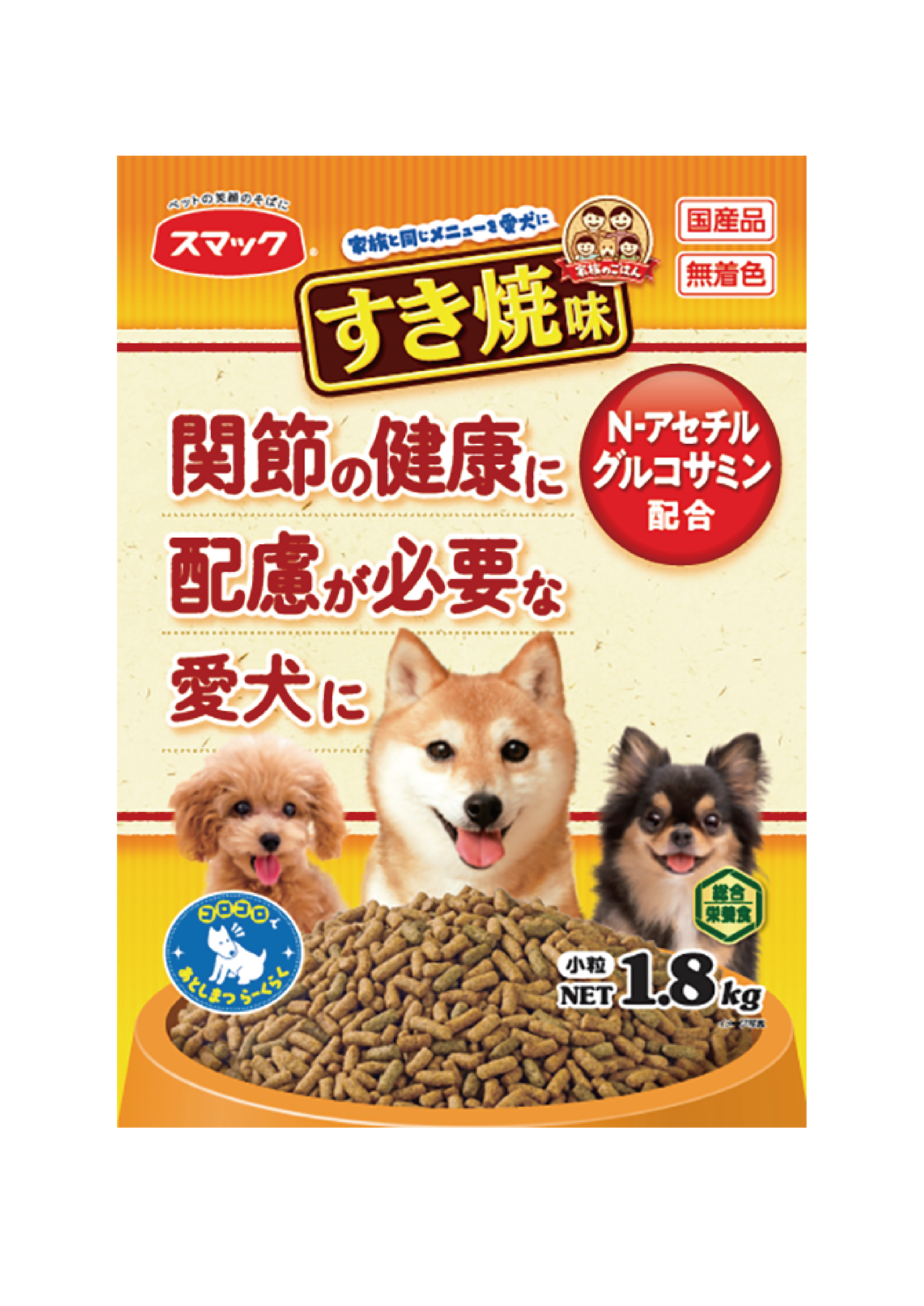 日本「日の味」SMACK   關節維護- 壽喜燒味狗糧1.8kg (JSM-4186)