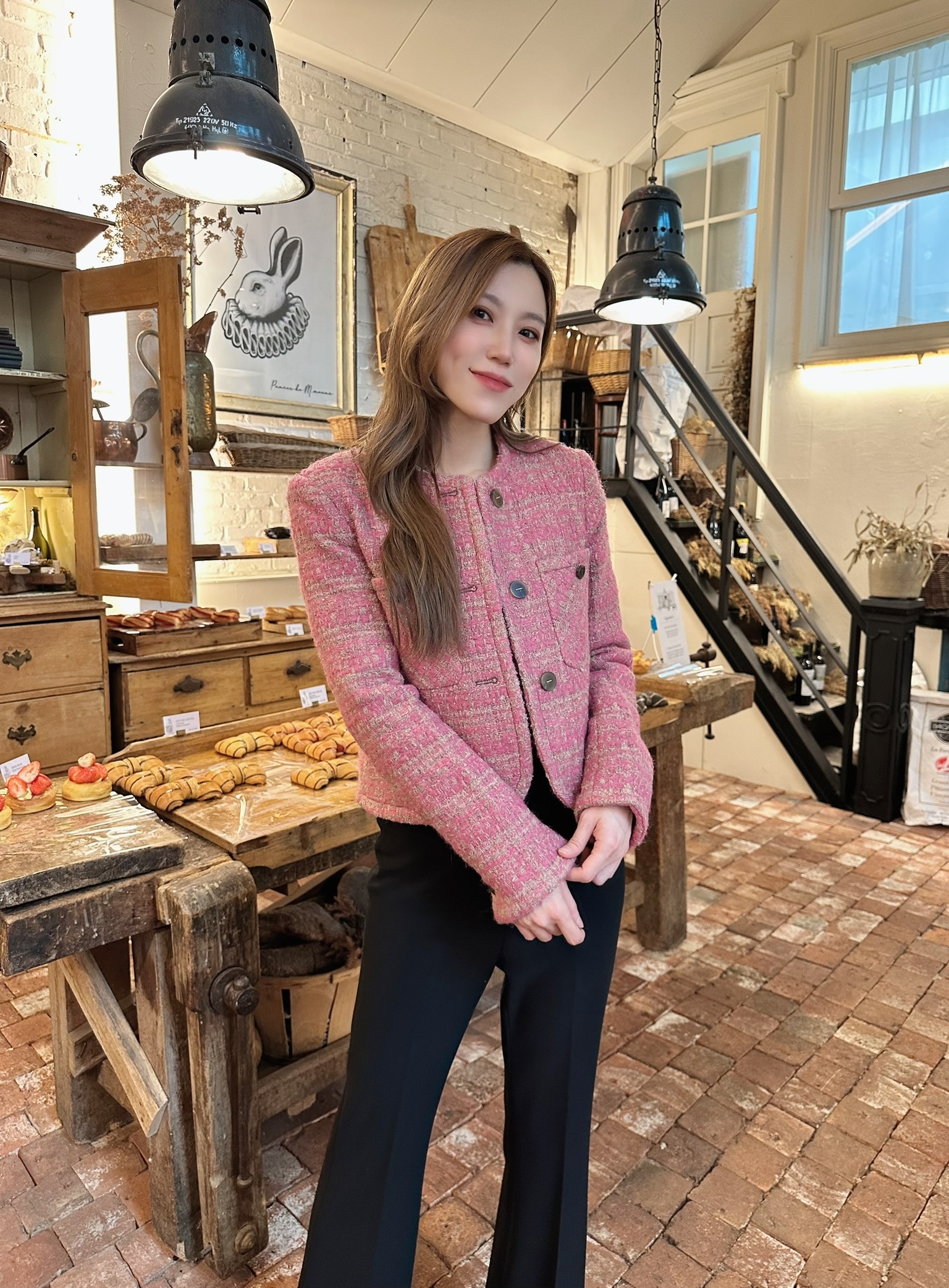 小香風特殊色廂型外套(羊毛45%)