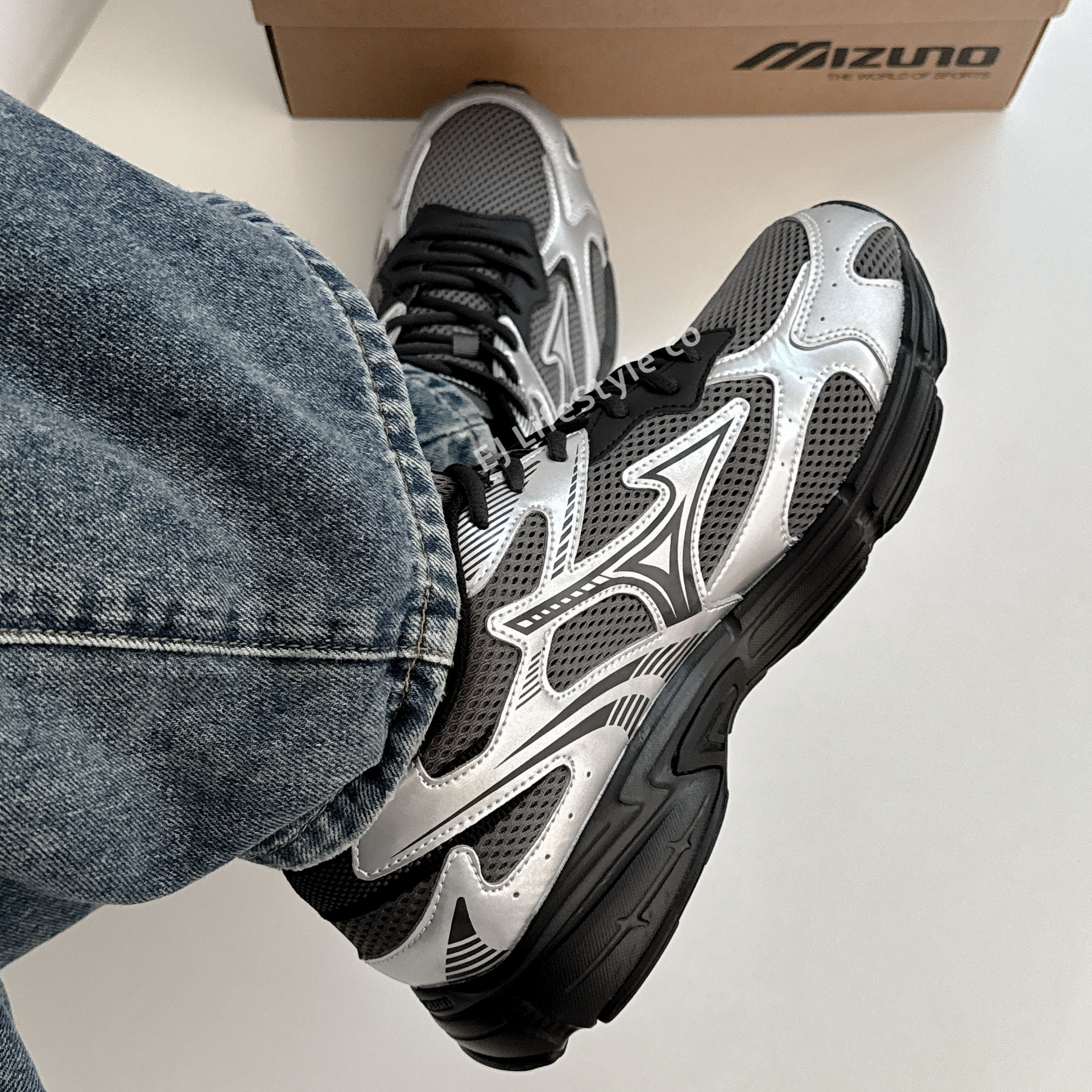 MIZUNO SPEED 2K 美津濃黑幻銀銀灰仿舊男女鞋D1GH222919