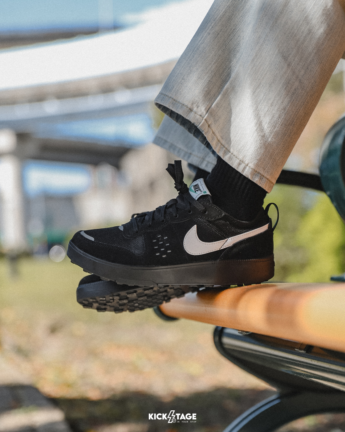 大童鞋 女生尺寸 NIKE C1TY GS 'Black Summit White' 黑色 反光 網布 麂皮 復古 休閒鞋【HQ0028-001】