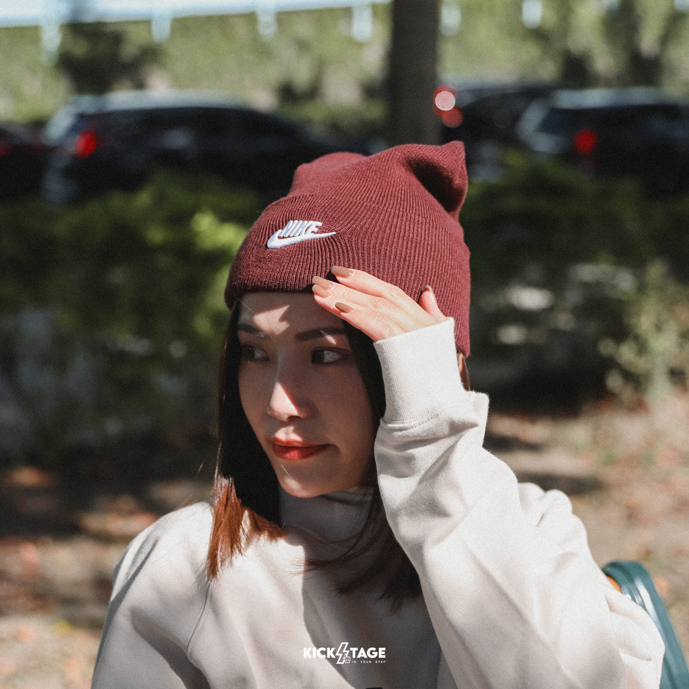 男女款 NIKE PEAK BEANIE TC FUTURA 酒紅色 針織 反摺 毛帽【HF0186-652】