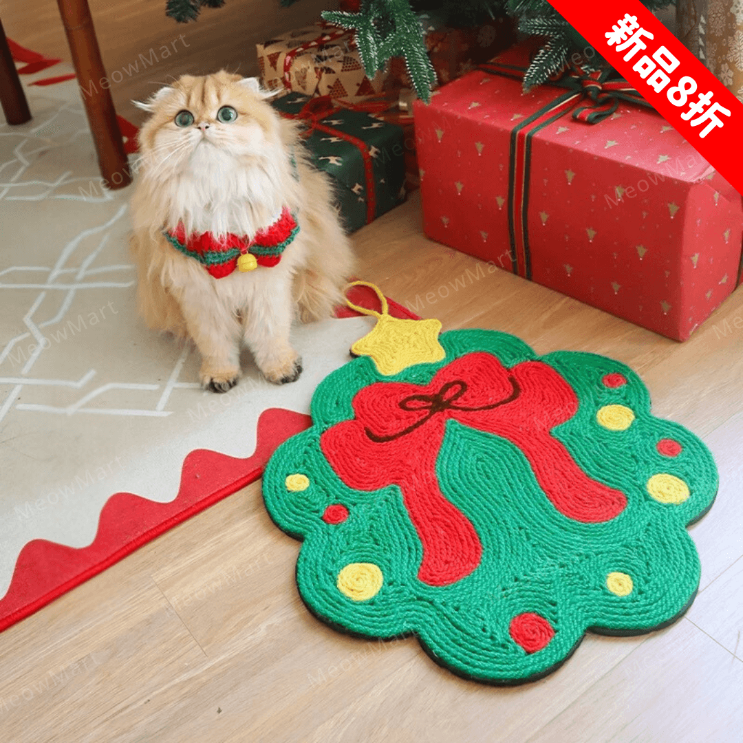 【新品8折】冬日聖誕貓抓墊
