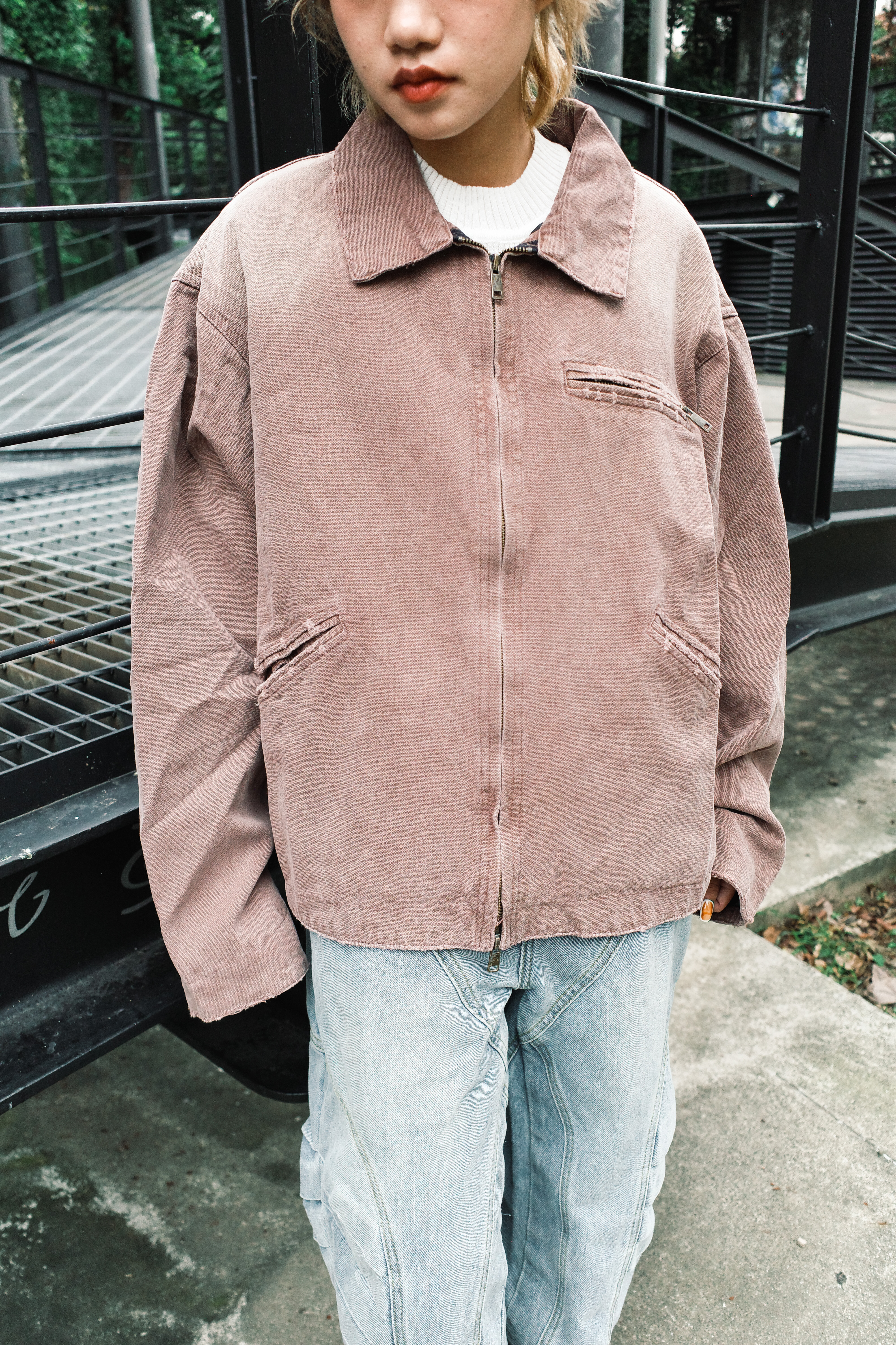 『Always_Good』復古 做舊 翻領 底特律 工裝 外套