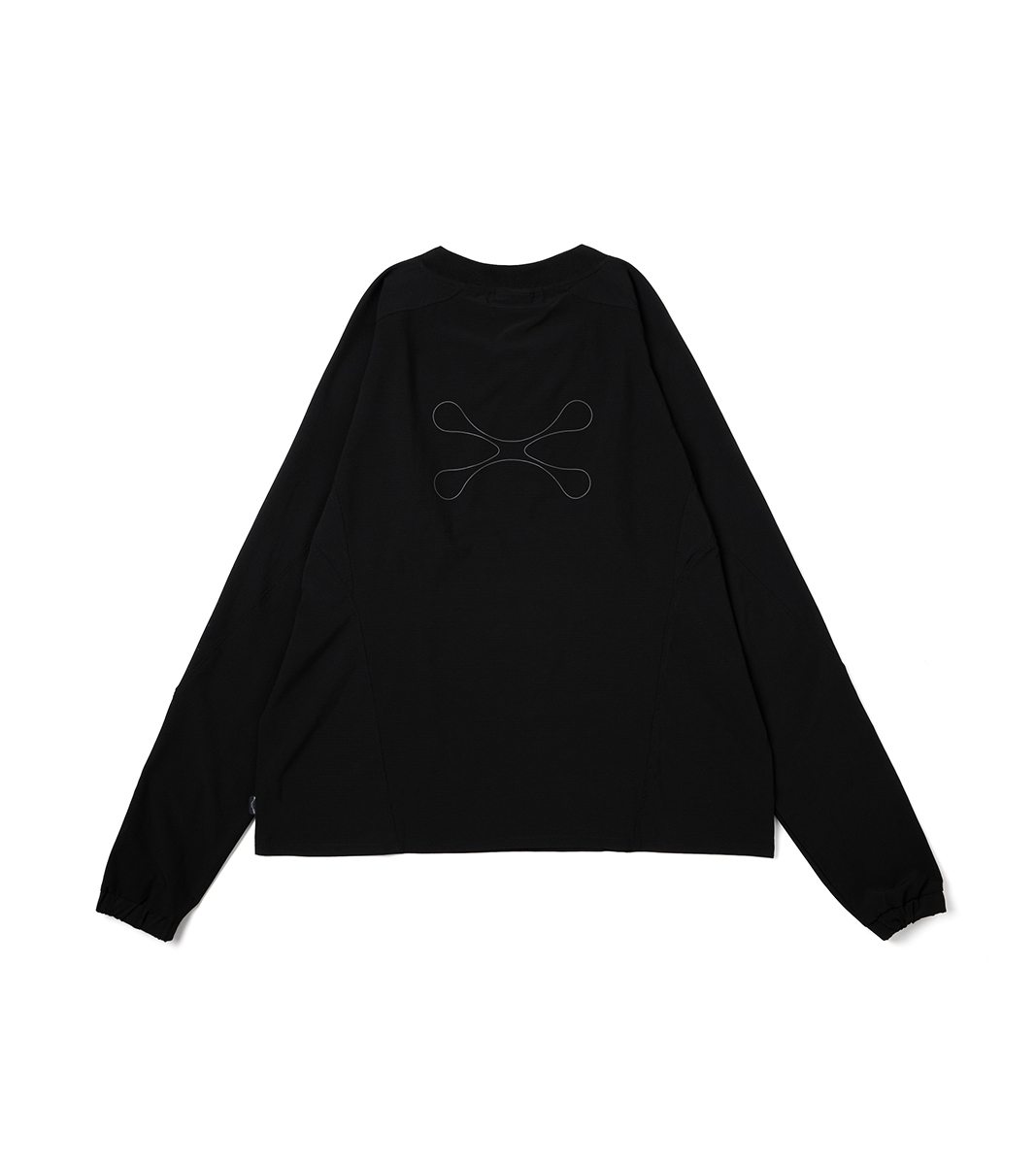 nozzle quiz® / Flow football L/S Tee - 黑色