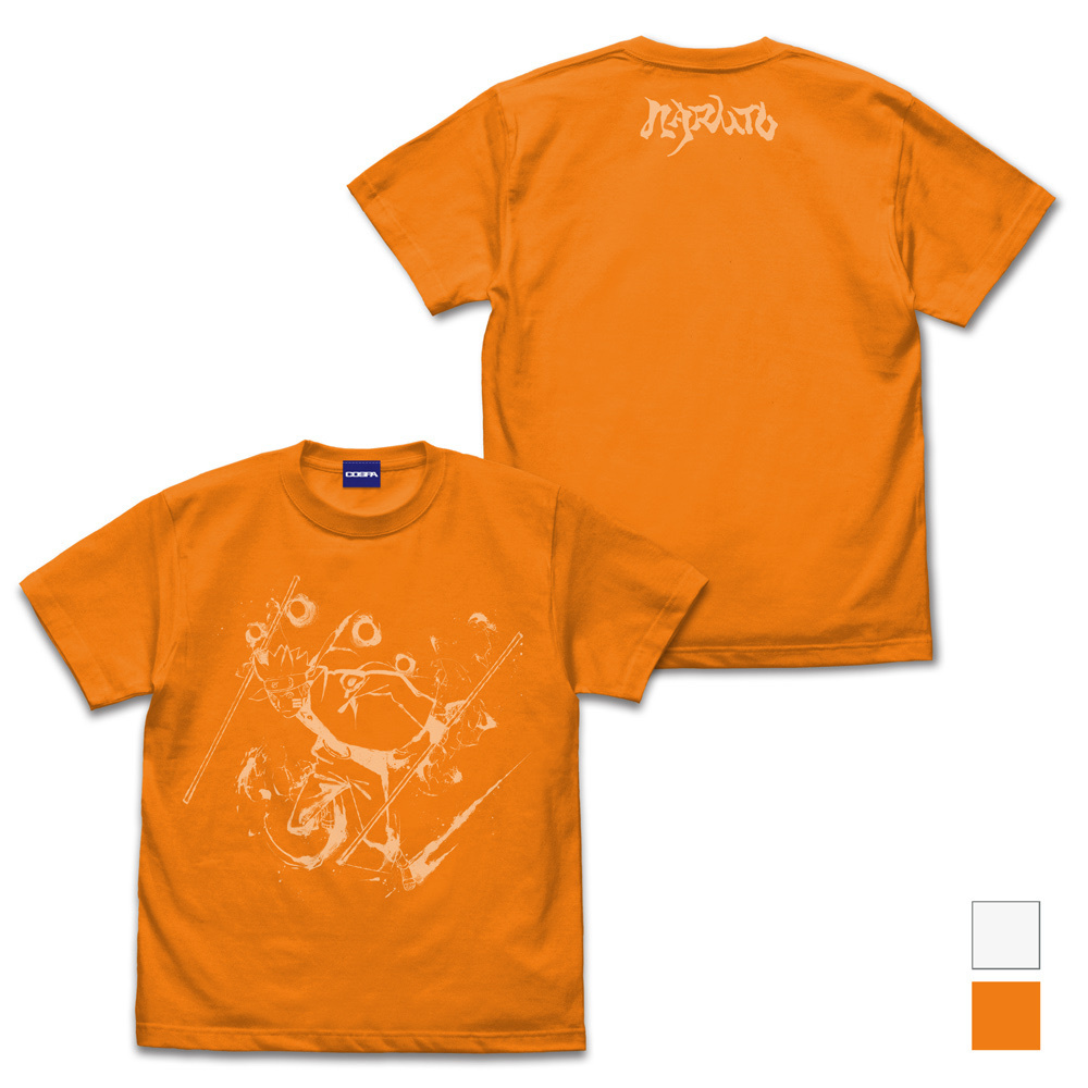 Cospa 1209 ナルト Tシャツ 墨絵Ver. [NARUTO-ナルト- 疾風伝] ORANGE