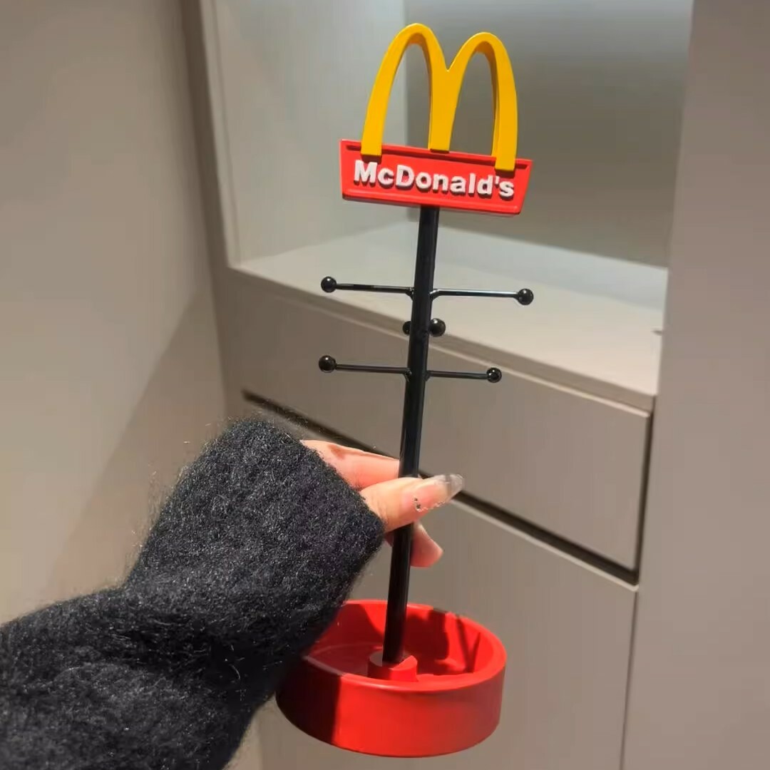 《5366》可愛麥當勞鑰匙飾品托盤收納架