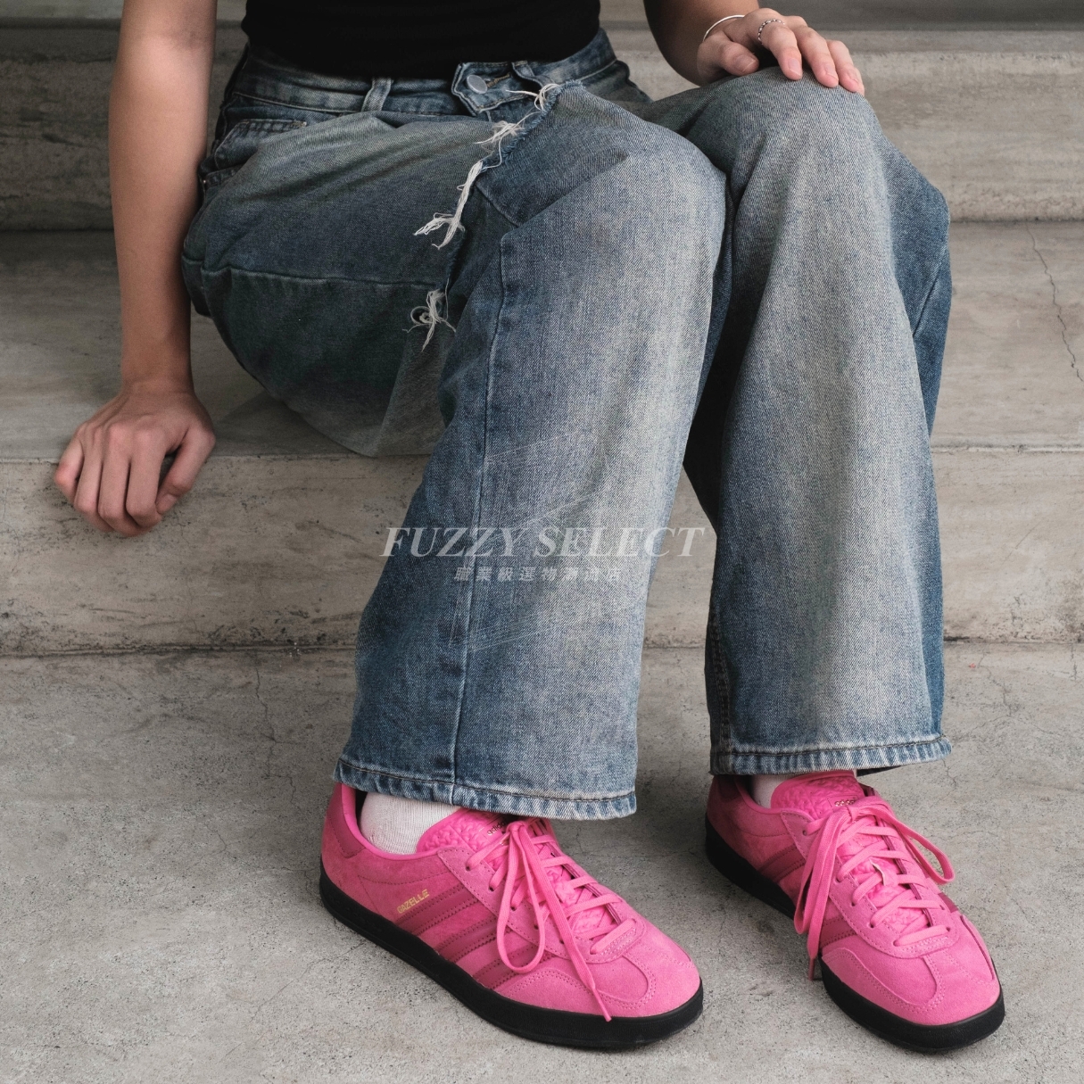 【逢甲 FUZZY】Adidas Gazelle Indoor 粉黑 桃粉 莓果桃粉 麂皮 復古 JI2585