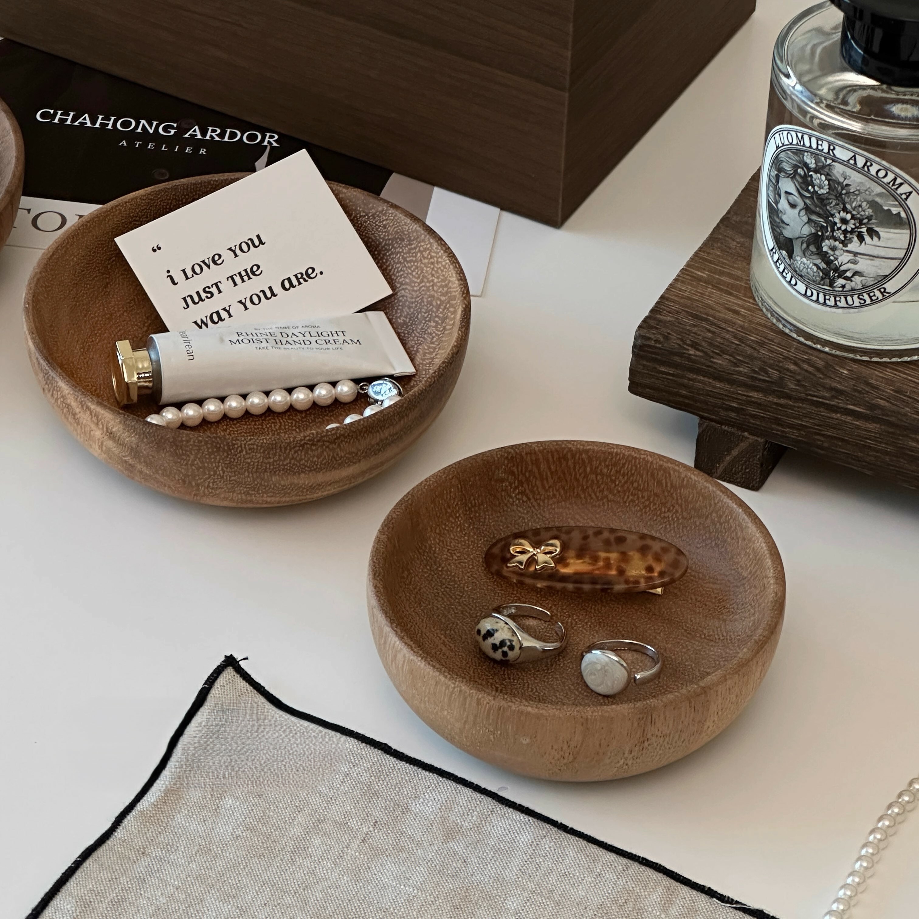 《5368》質感相思木小物飾品收納小碗