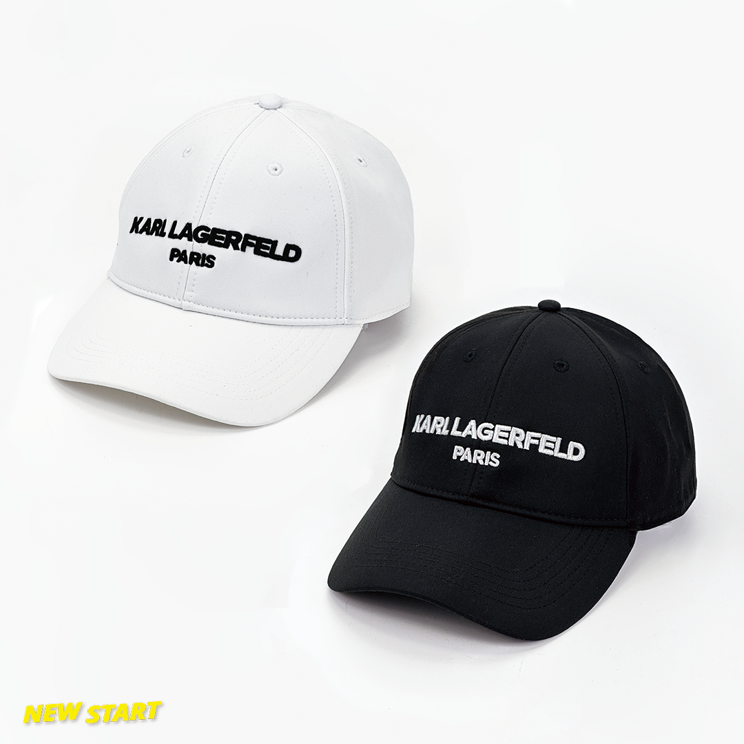 Karl Lagerfeld 卡爾 經典電繡字母 老帽 棒球帽