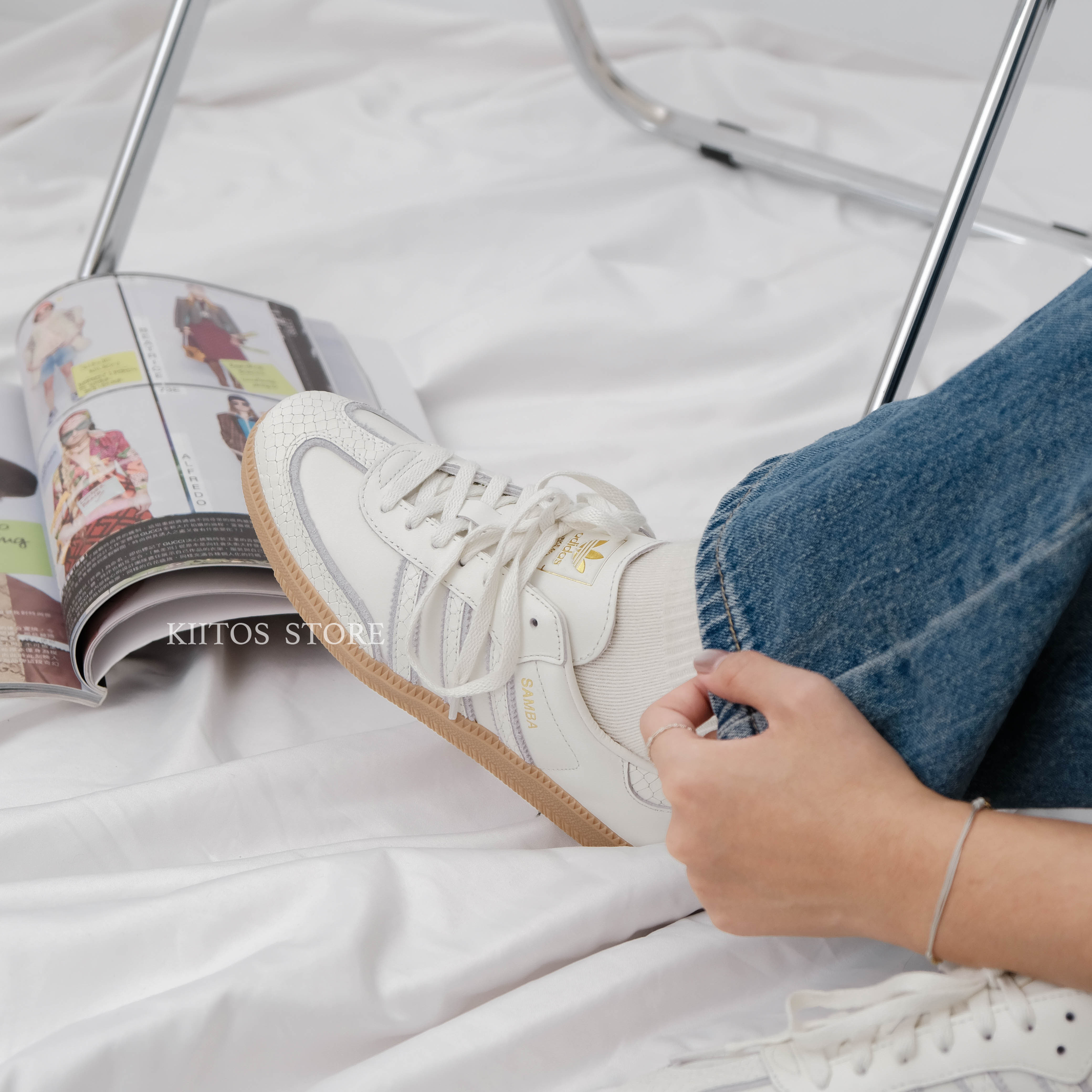 Adidas Samba OG 蛇紋焦糖底 復古 德訓鞋 IF1985