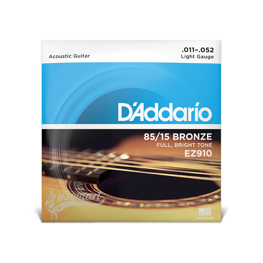 D’Addario 85/15 Bronze EZ910 黃銅民謠吉他套弦 (011-052)