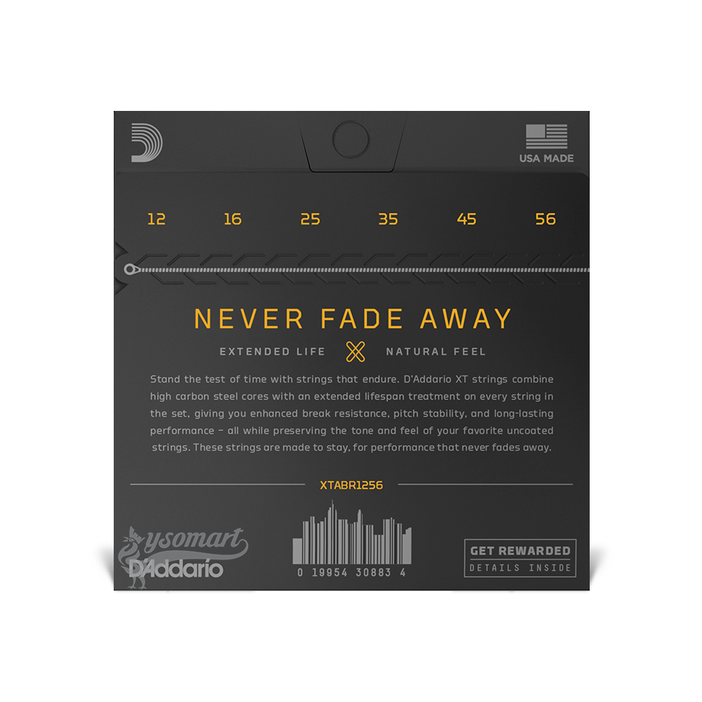 D’Addario XT 80/20 Bronze XTABR1256 覆膜黃銅民謠吉他套弦 (012-056)
