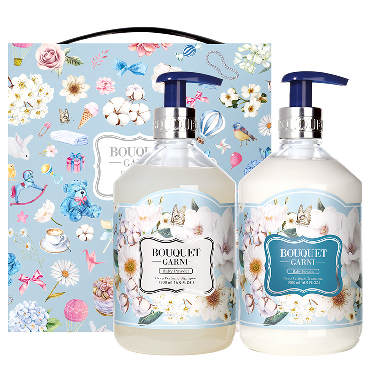 璞珈妮 護髮清潔禮盒組 (洗髮精500ml+護髮乳500ml)【寶寶香】-Bouquet Garni