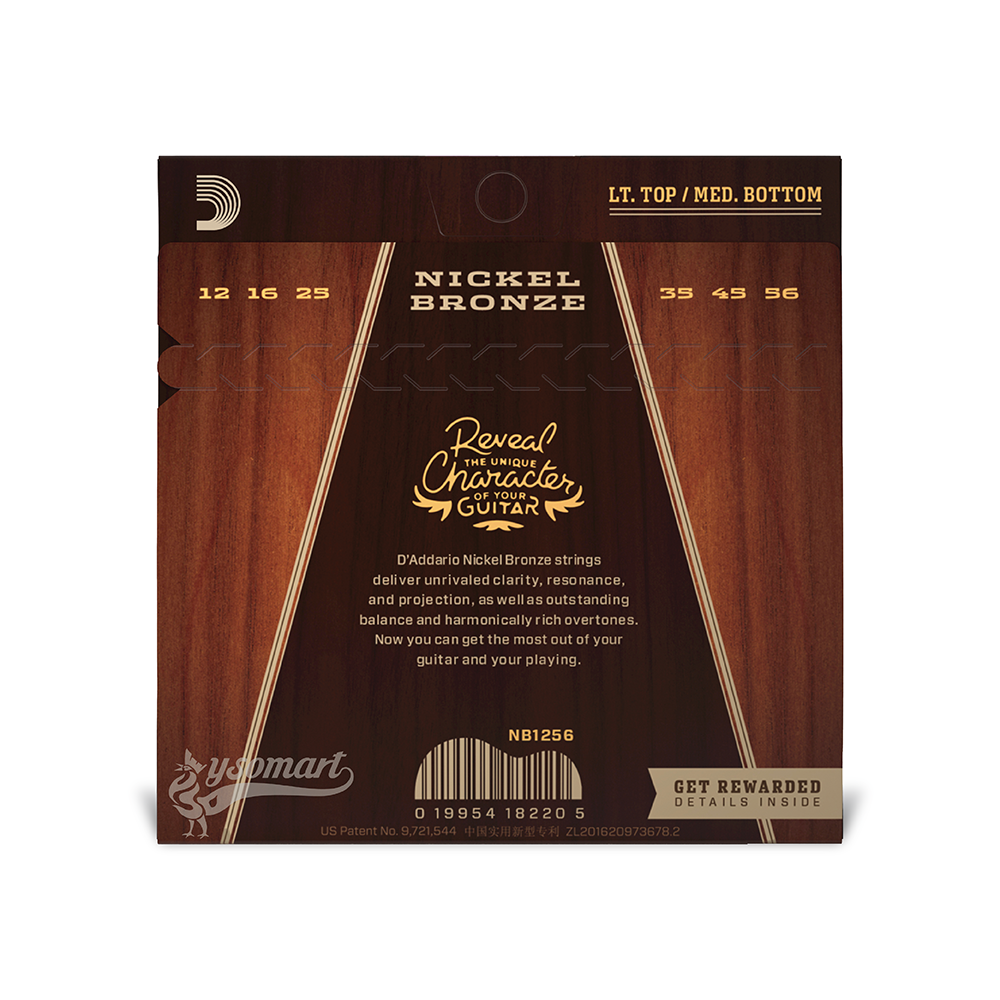 D’Addario Nickel Bronze NB1256 鎳銅民謠吉他套弦 (012-056)