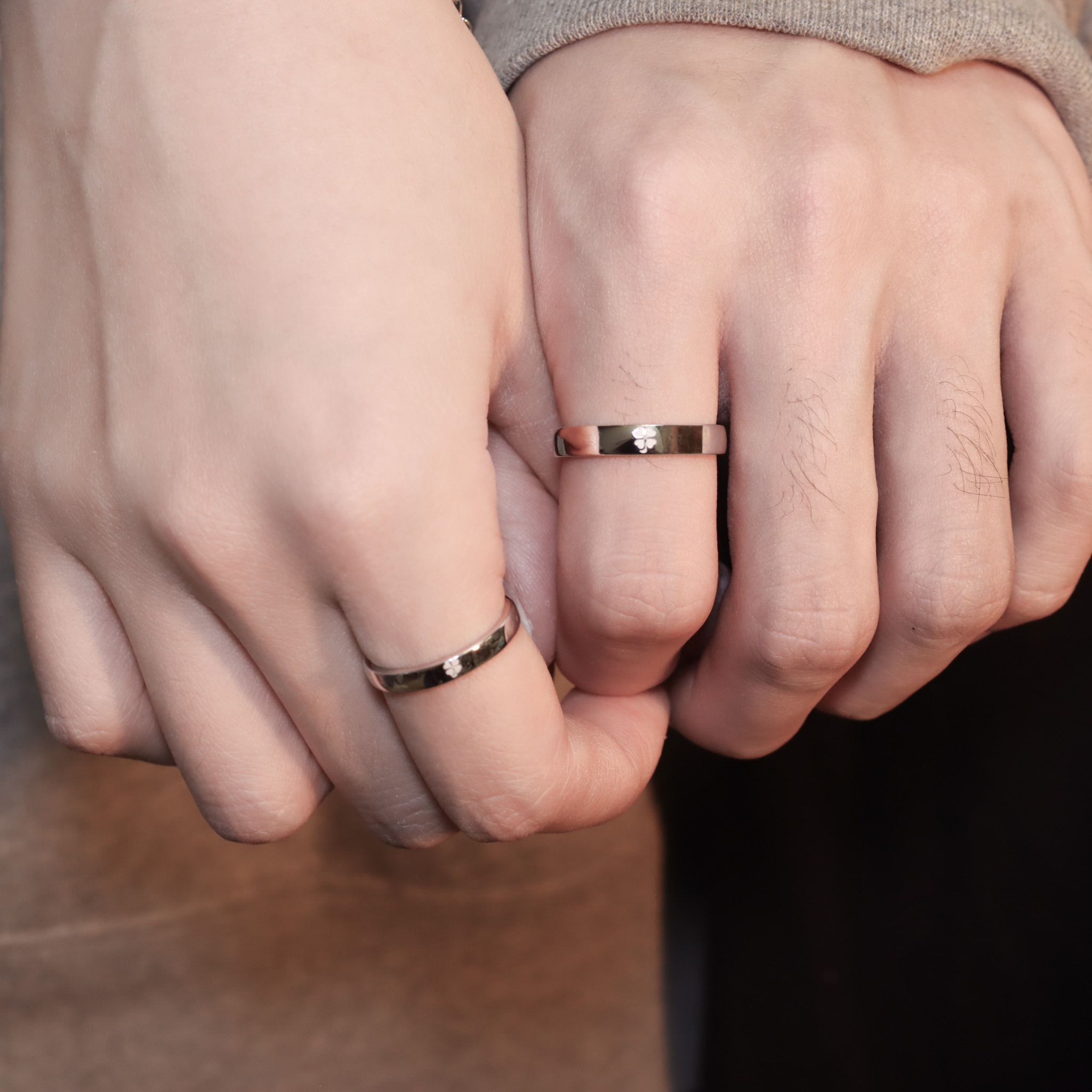 | 925純銀・ 厚鍍白金 | 小幸福情侶戒指（男款/女款） | RI0759 |