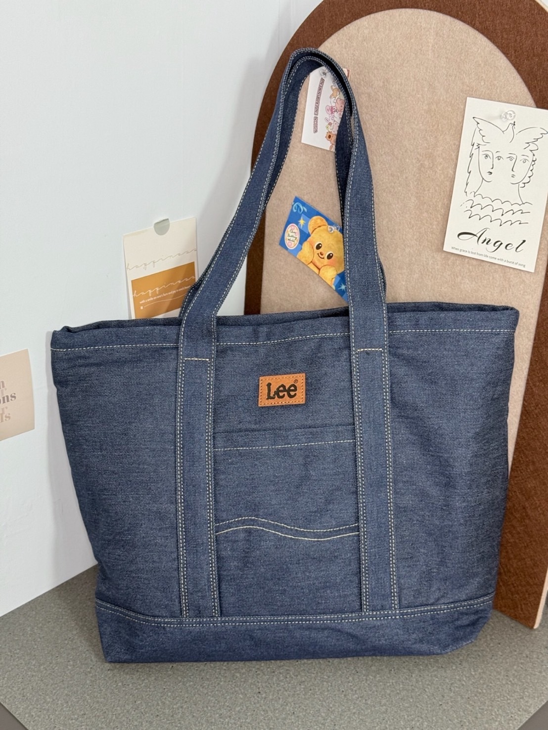 LEE 收納大容量 牛仔布 托特包 TOTE 單肩手提包 牛仔藍 LE230046M