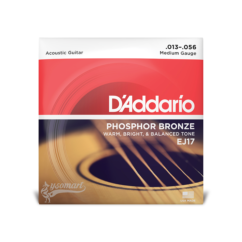 D’Addario Phosphor Bronze EJ17 磷青銅民謠吉他套弦 (013-056)