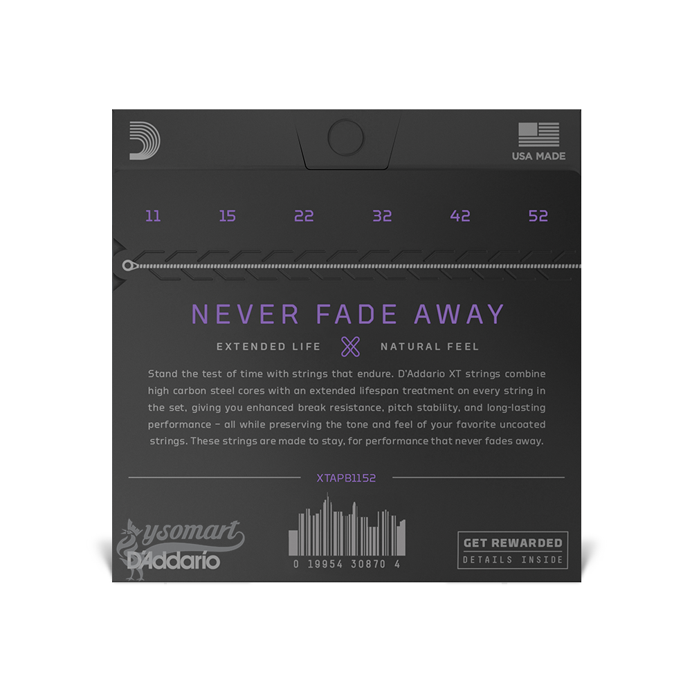 D’Addario XT Phosphor Bronze XTAPB1152 覆膜磷青銅民謠吉他套弦 (011-052)