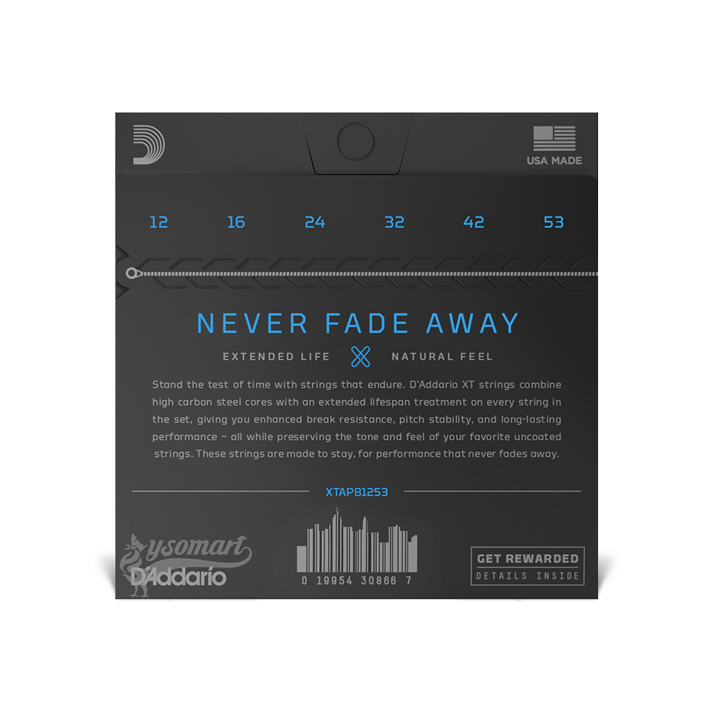 D’Addario XT Phosphor Bronze XTAPB1253 覆膜磷青銅民謠吉他套弦 (012-053)