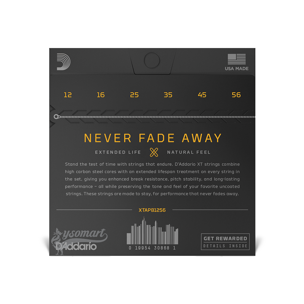 D’Addario XT Phosphor Bronze XTAPB1256 覆膜磷青銅民謠吉他套弦 (012-056)