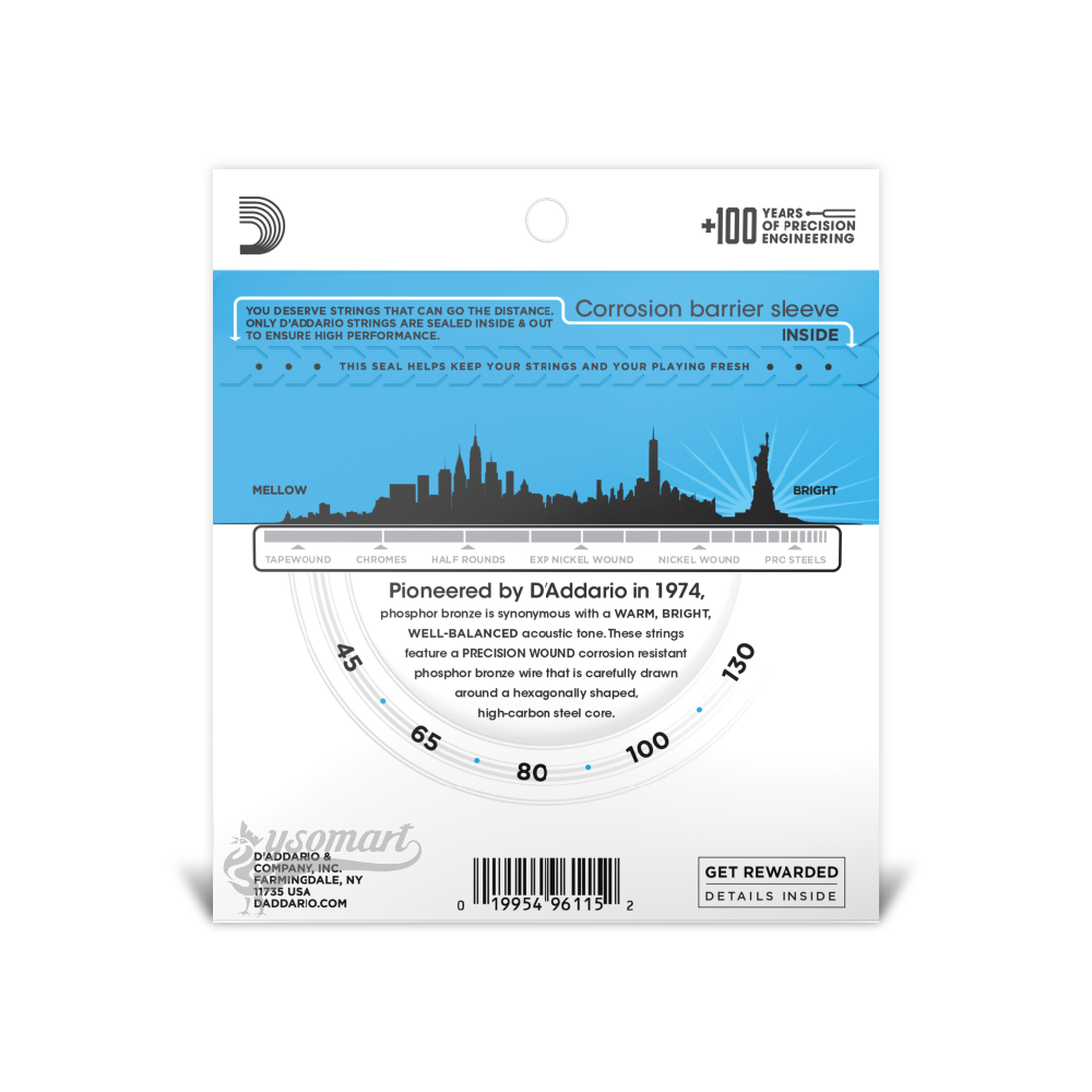 D’Addario EPBB170 木貝斯套弦 (045-100)