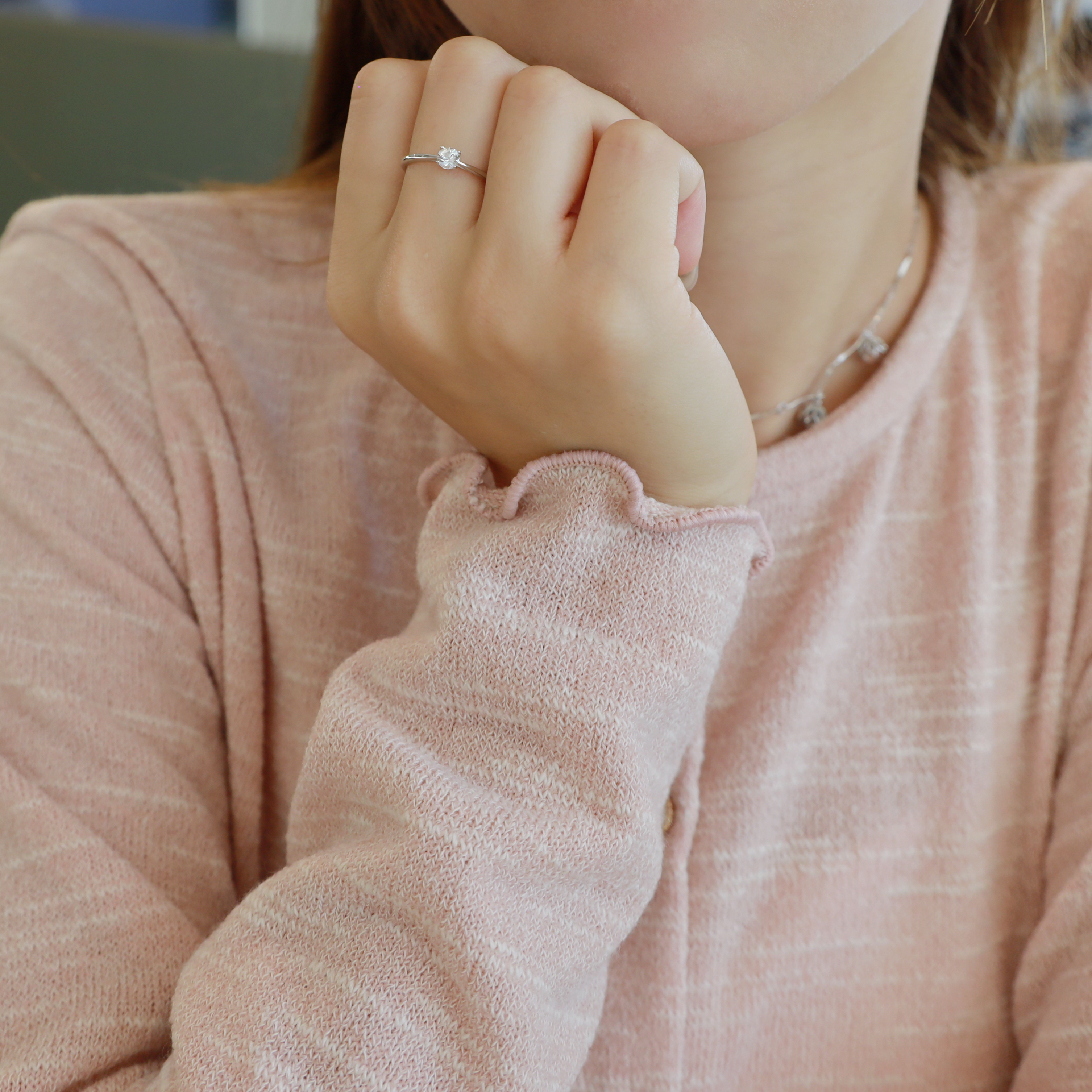 || R6-S-TZ-WG || LUMI高貴單石戒指