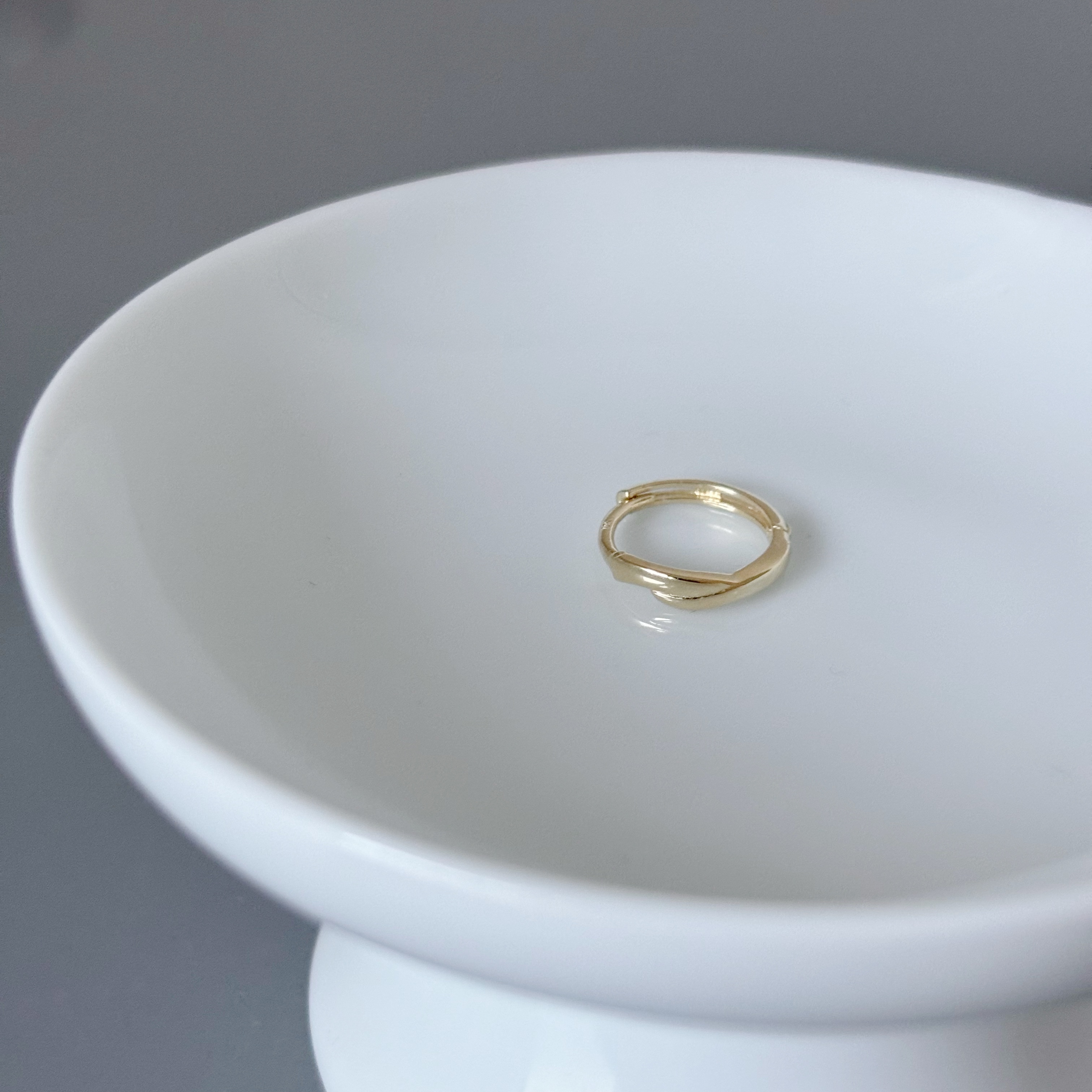 10K光面交織耳圈