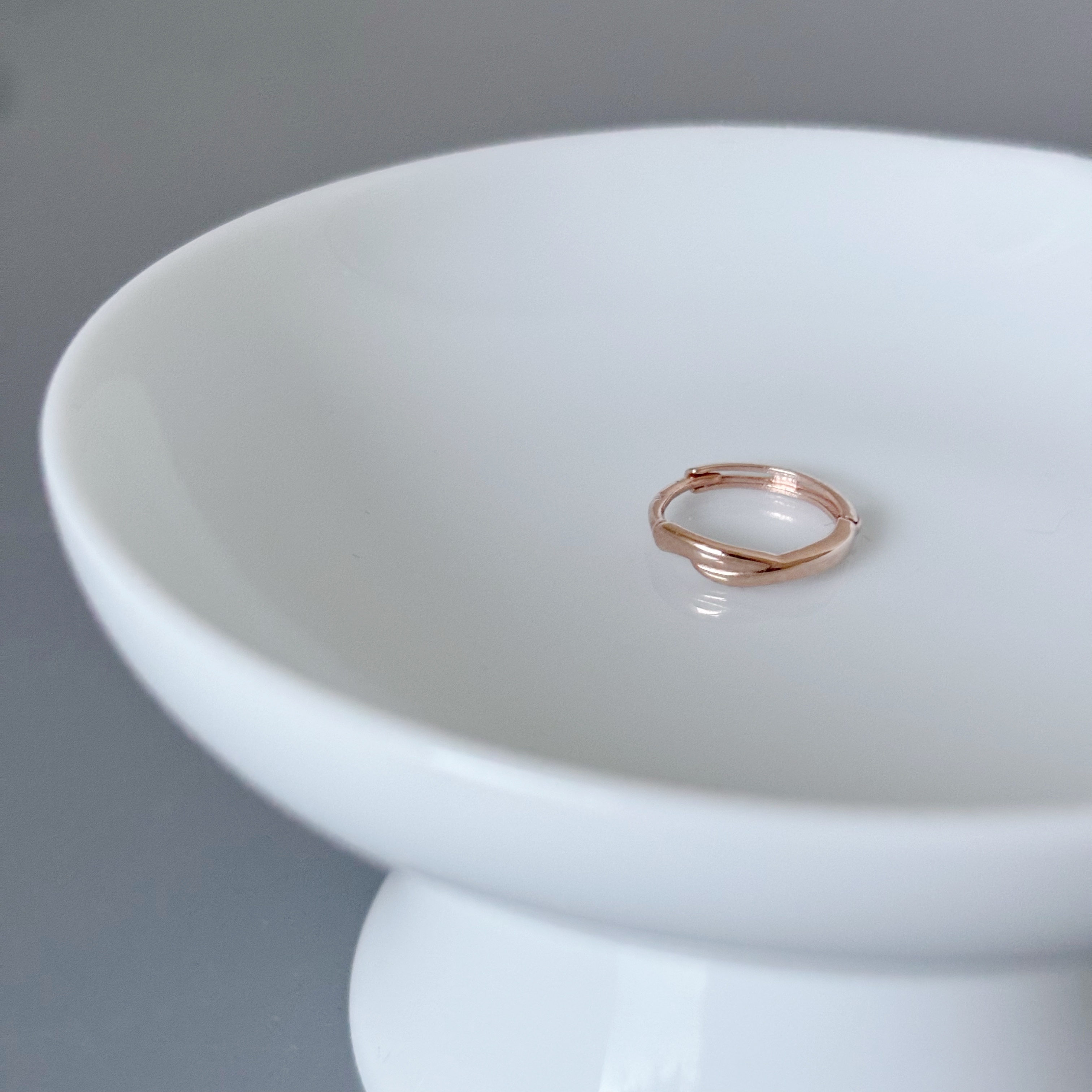 10K光面交織耳圈