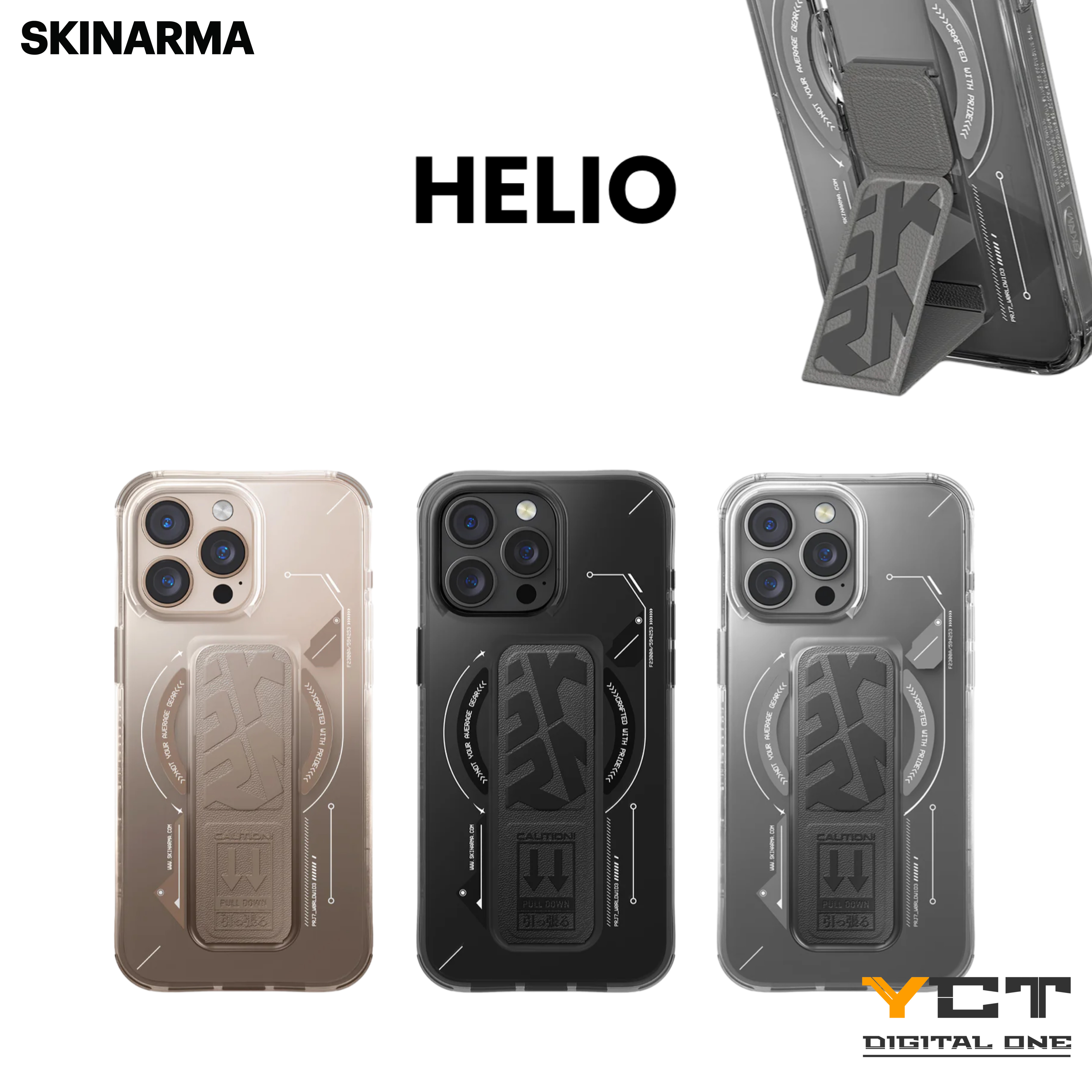 Skinarma HELIO Mag-Charge iPhone 系列 with Grip-Stand 手機保護殼