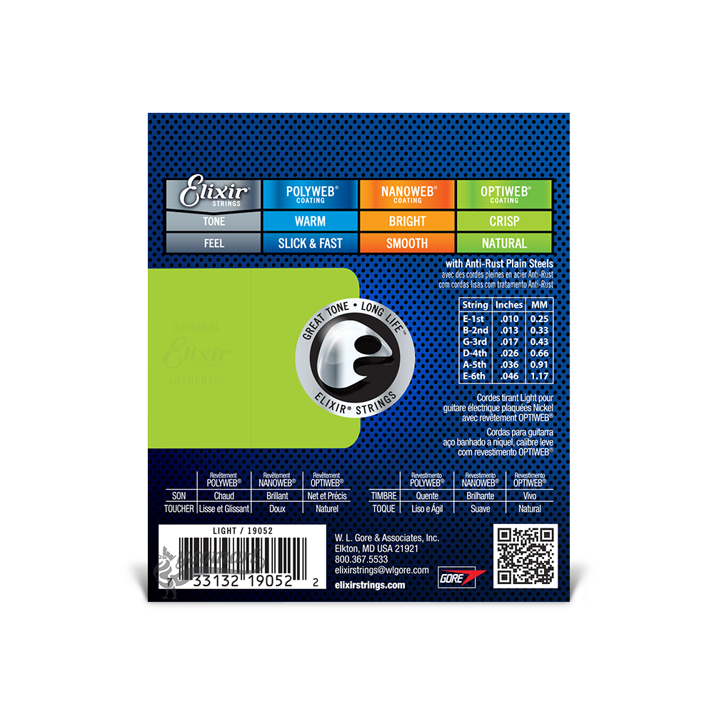 Elixir 電吉他弦 010-046 Optiweb 19052
