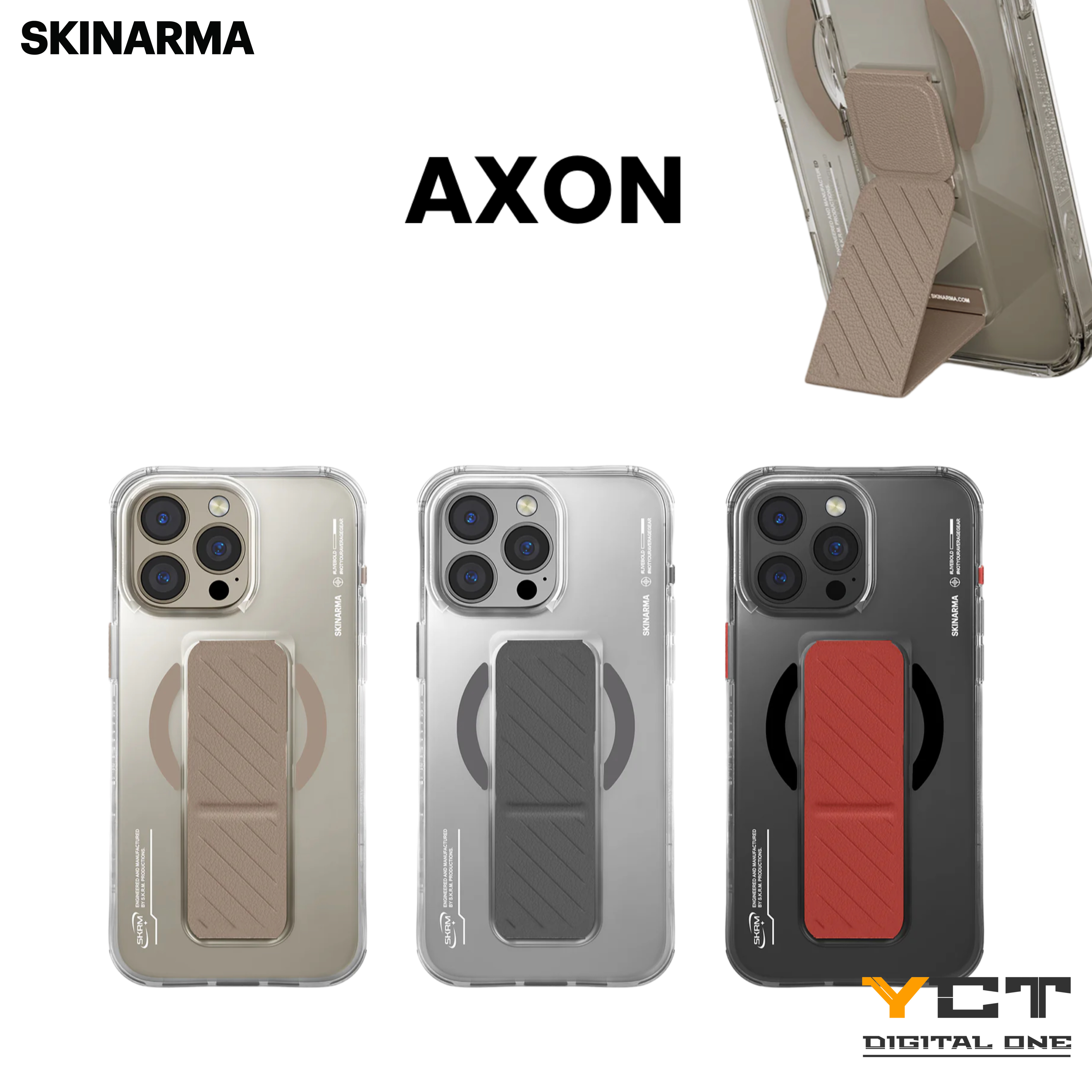 SKINARMA Axon Mag-Charge with Grip-Stand iPhone 16 Pro Max / 16 Pro 手機保護殼