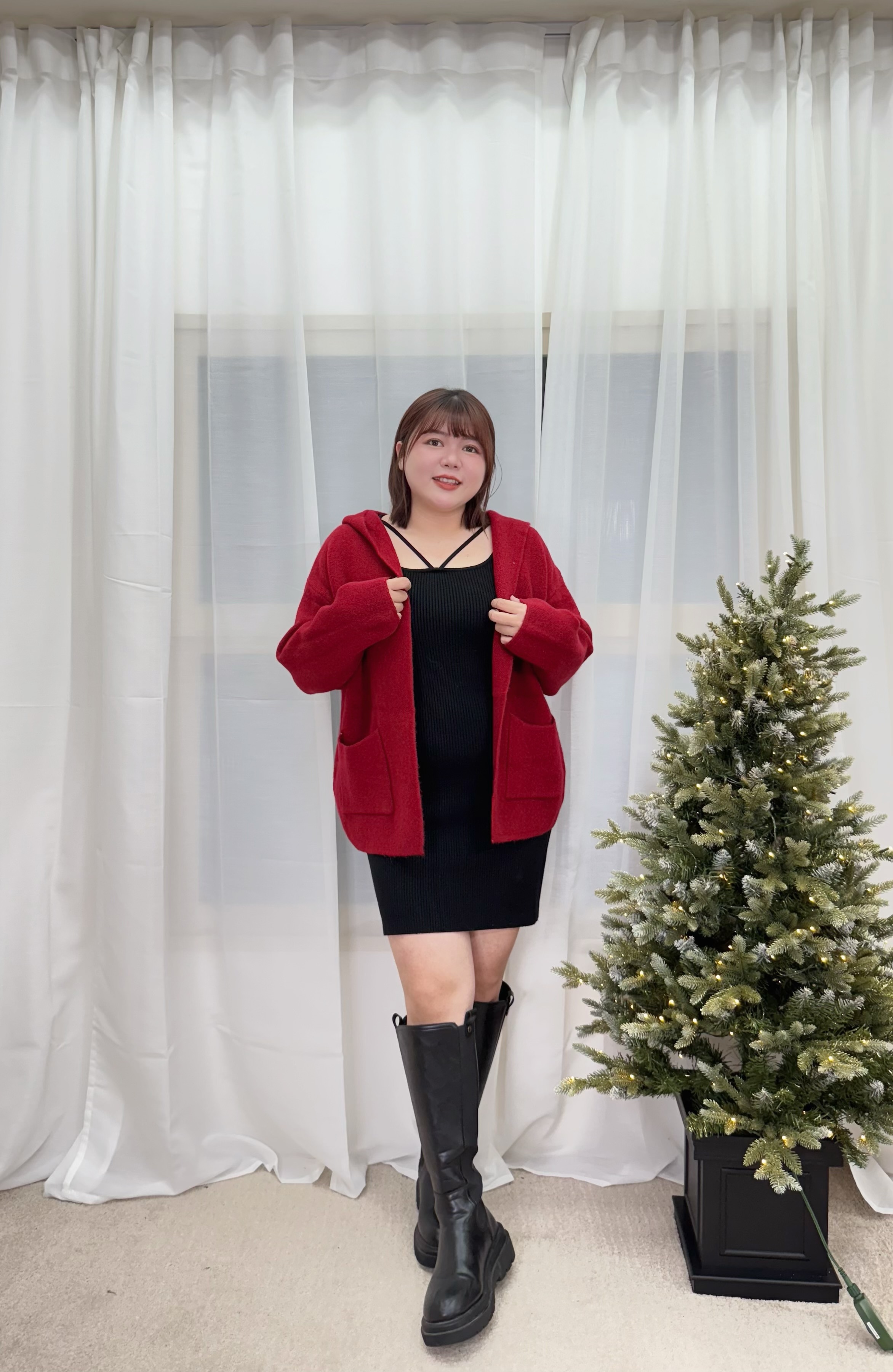 02.斜槓坑條洋裝-現貨