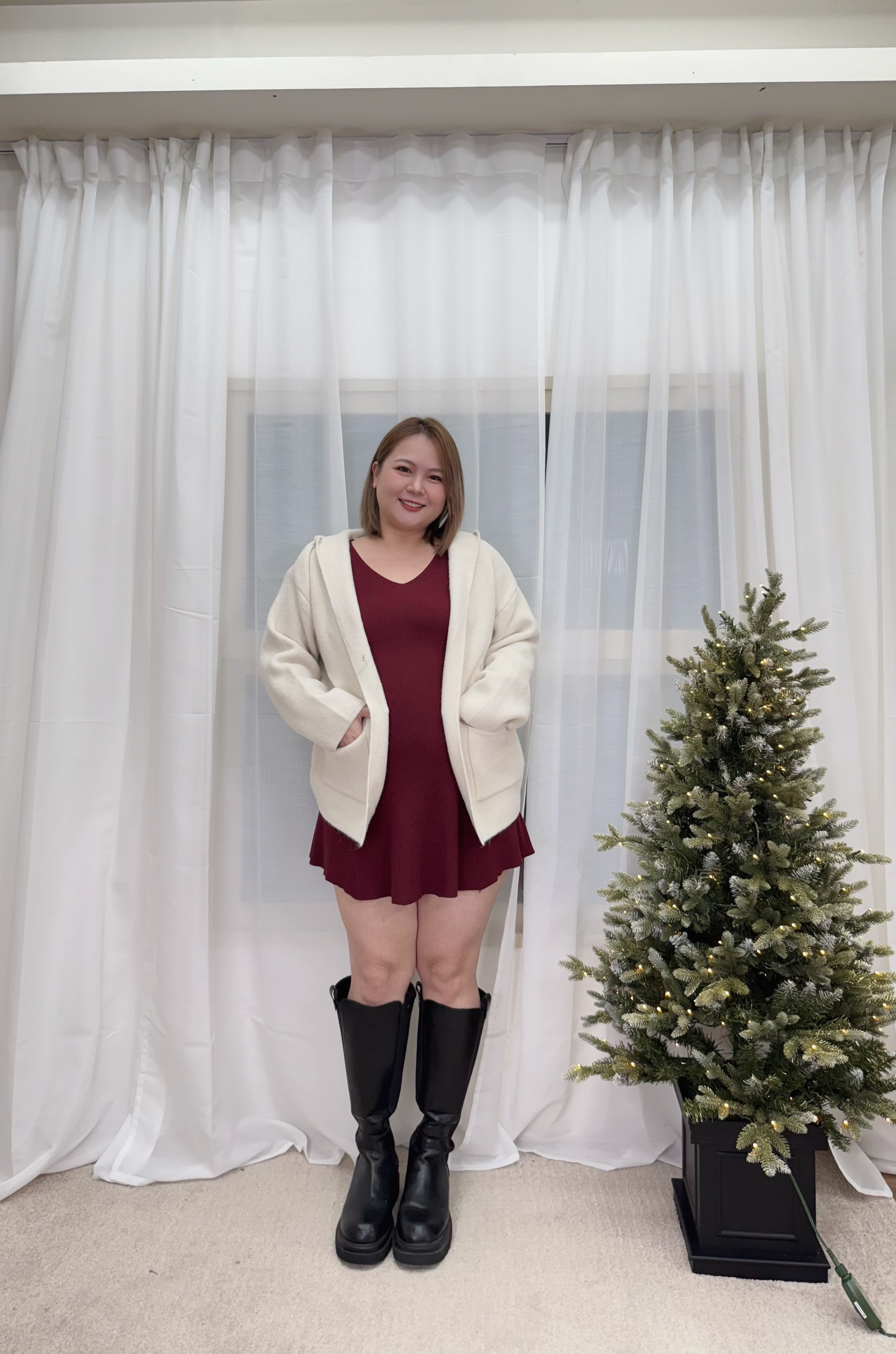 01.小辣妹坑條洋裝