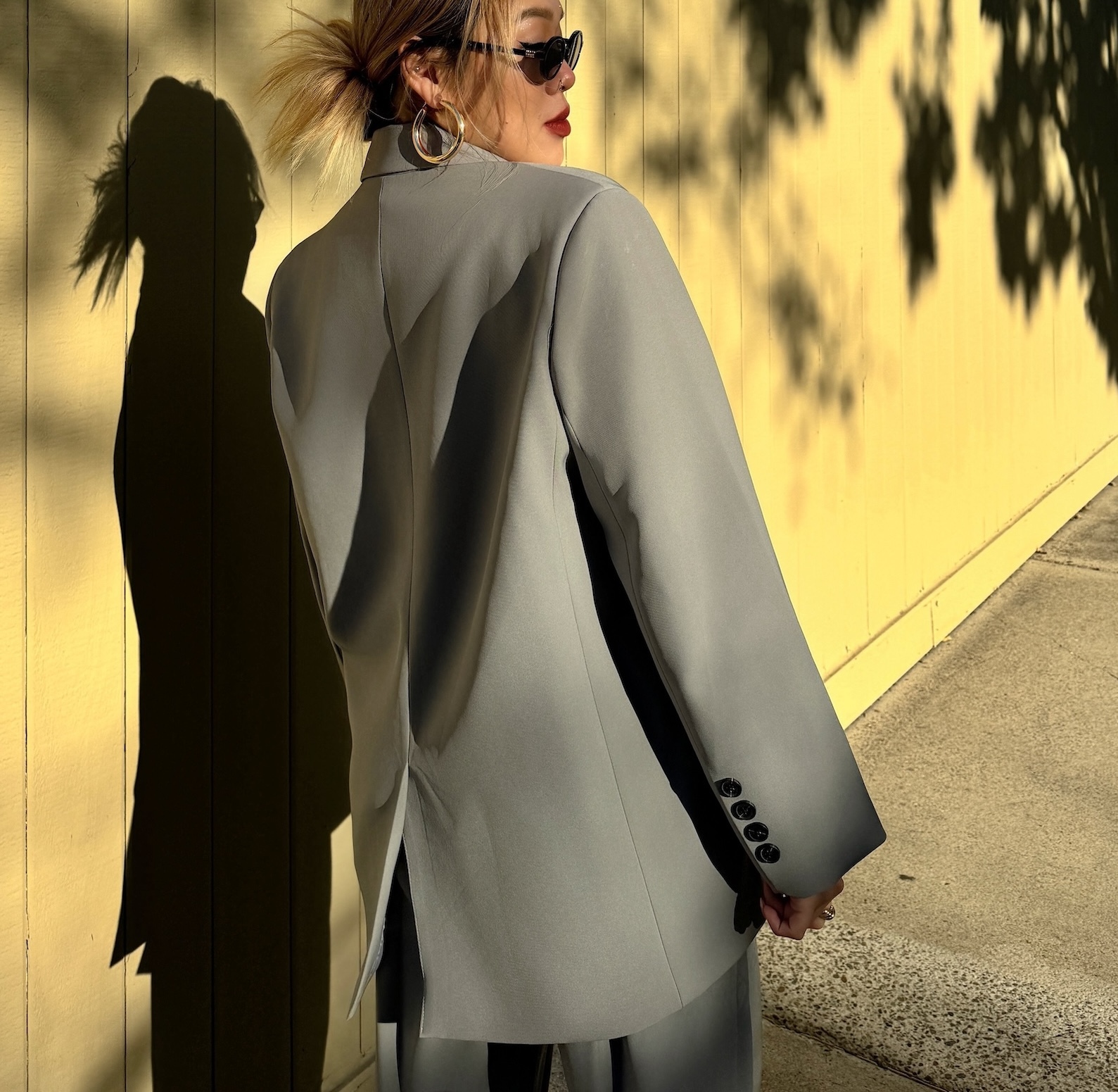 高級訂製感🩶美式灰寬鬆西裝套裝