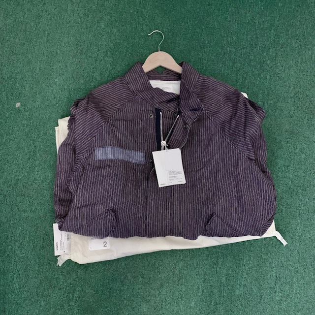 LAST SALE: VISVIM SIX-FIVE FISHTAIL SANTOME (LINEN) - NAVY STIRPE SIZE 2 IN STOCK NOW (現貨發售中)