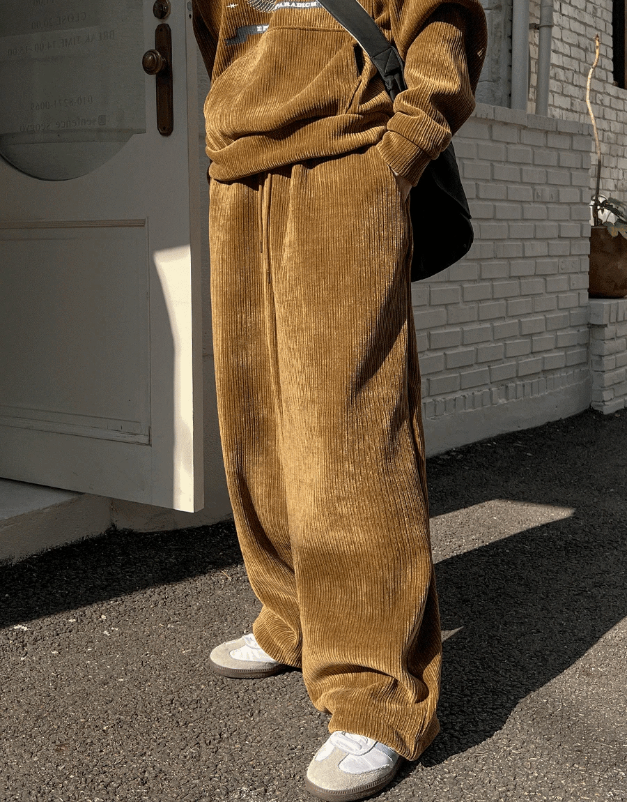 天鵝絨燈芯絨褲