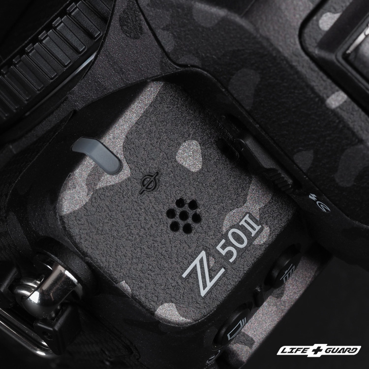 LIFE+GUARD Nikon Z50 II 貼膜細節圖，LIFE+GUARD 專機專屬設計開版