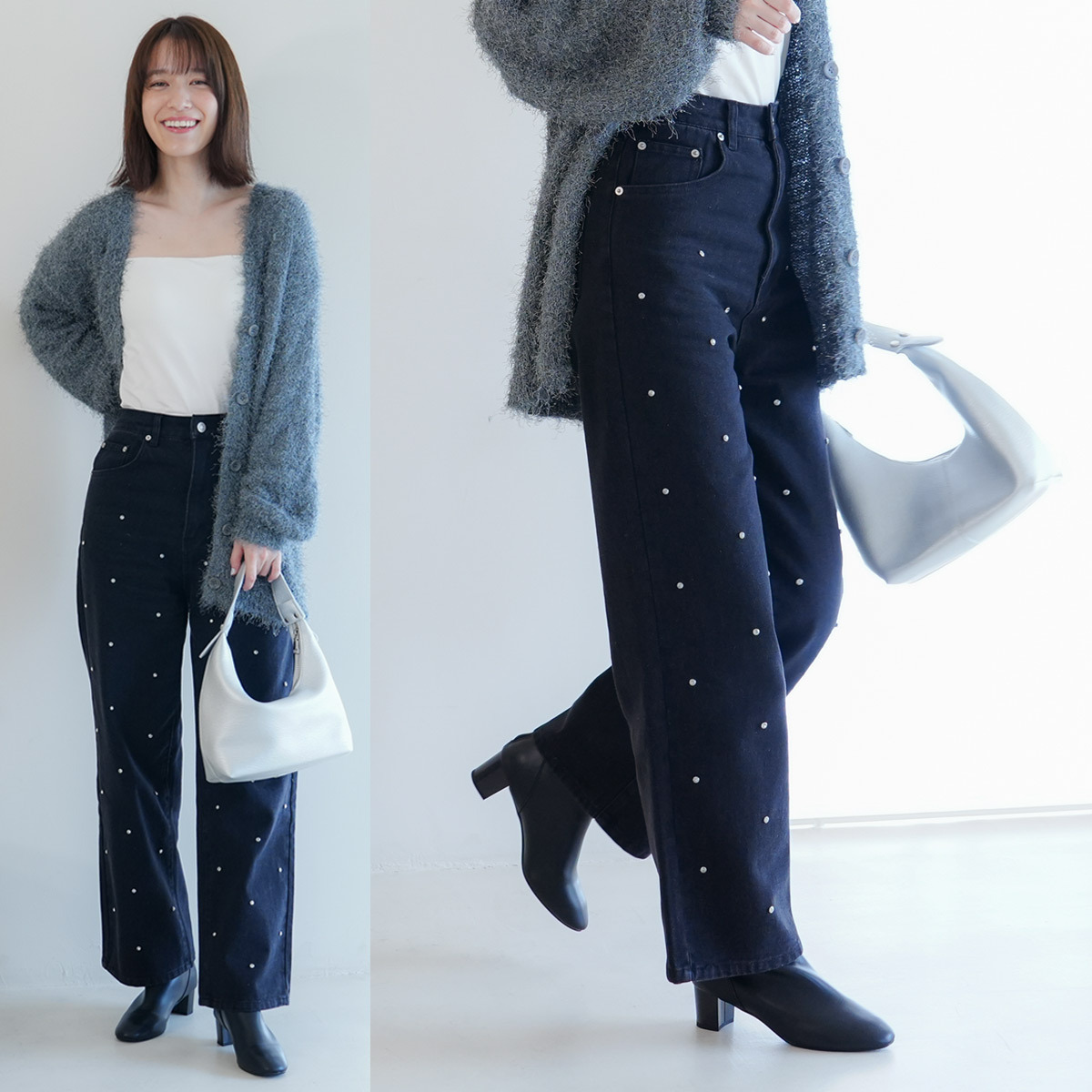 潮流定番 後拉鍊高跟短靴