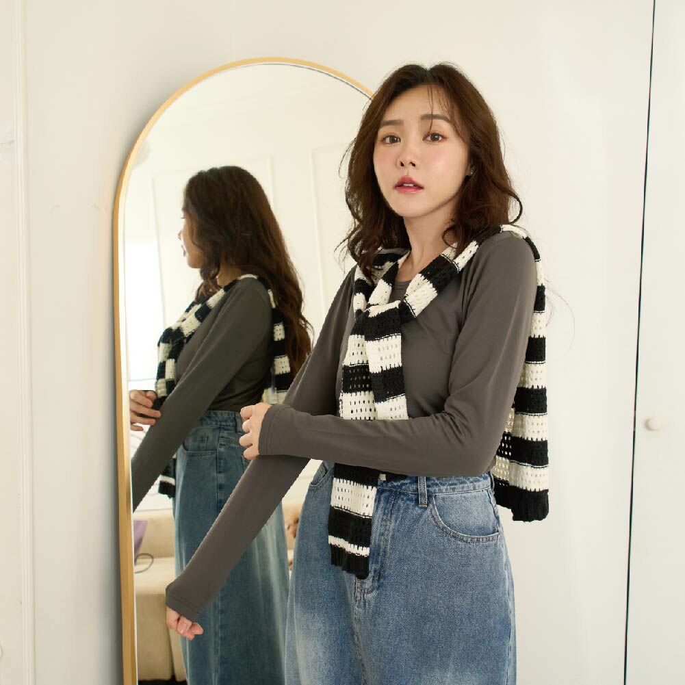 【圓領】速暖絨保暖衣3.0-鐵灰