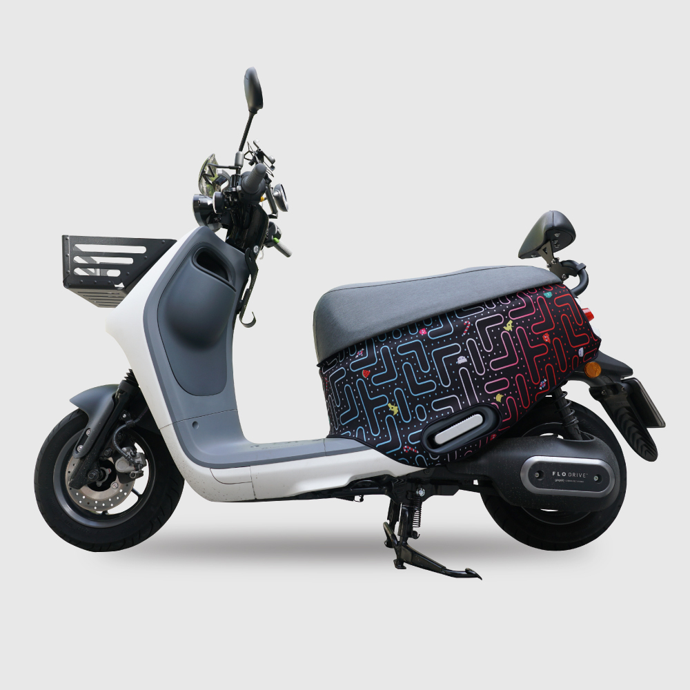 GOGORO VIVAMIX｜雙面車身防刮保護套【小恐龍幻彩迷宮】