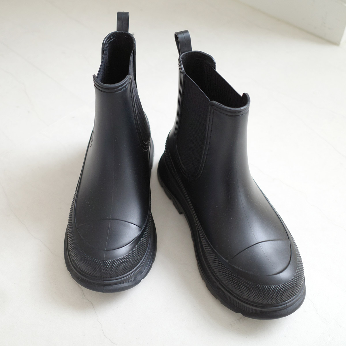 晴雨二穿 厚底切爾西雨短靴