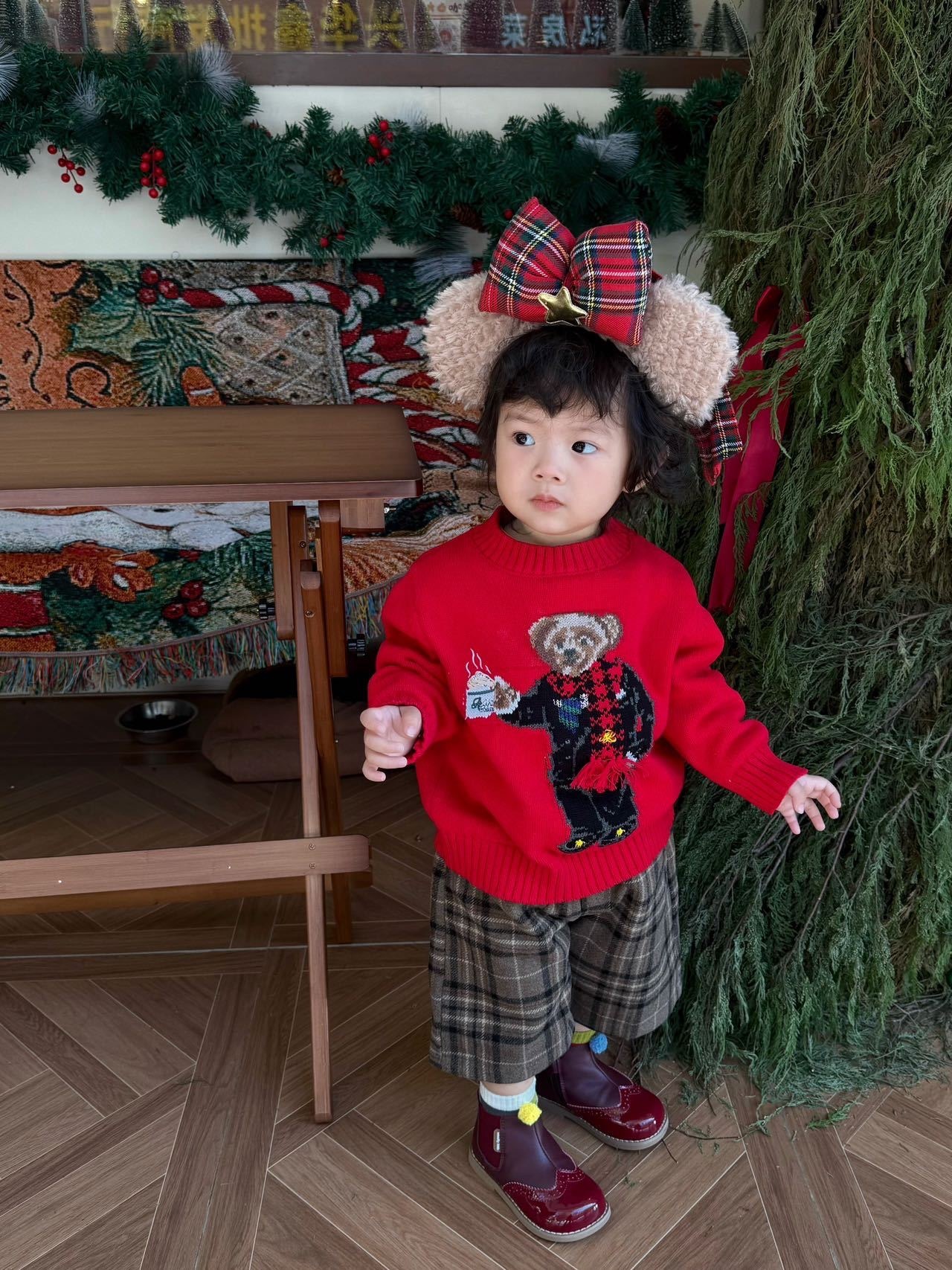 🐎𝐏𝐨𝐥𝐨 𝐑𝐚𝐥𝐩𝐡 𝐋𝐚𝐮𝐫𝐞𝐧 新年圍巾熊針織毛衣