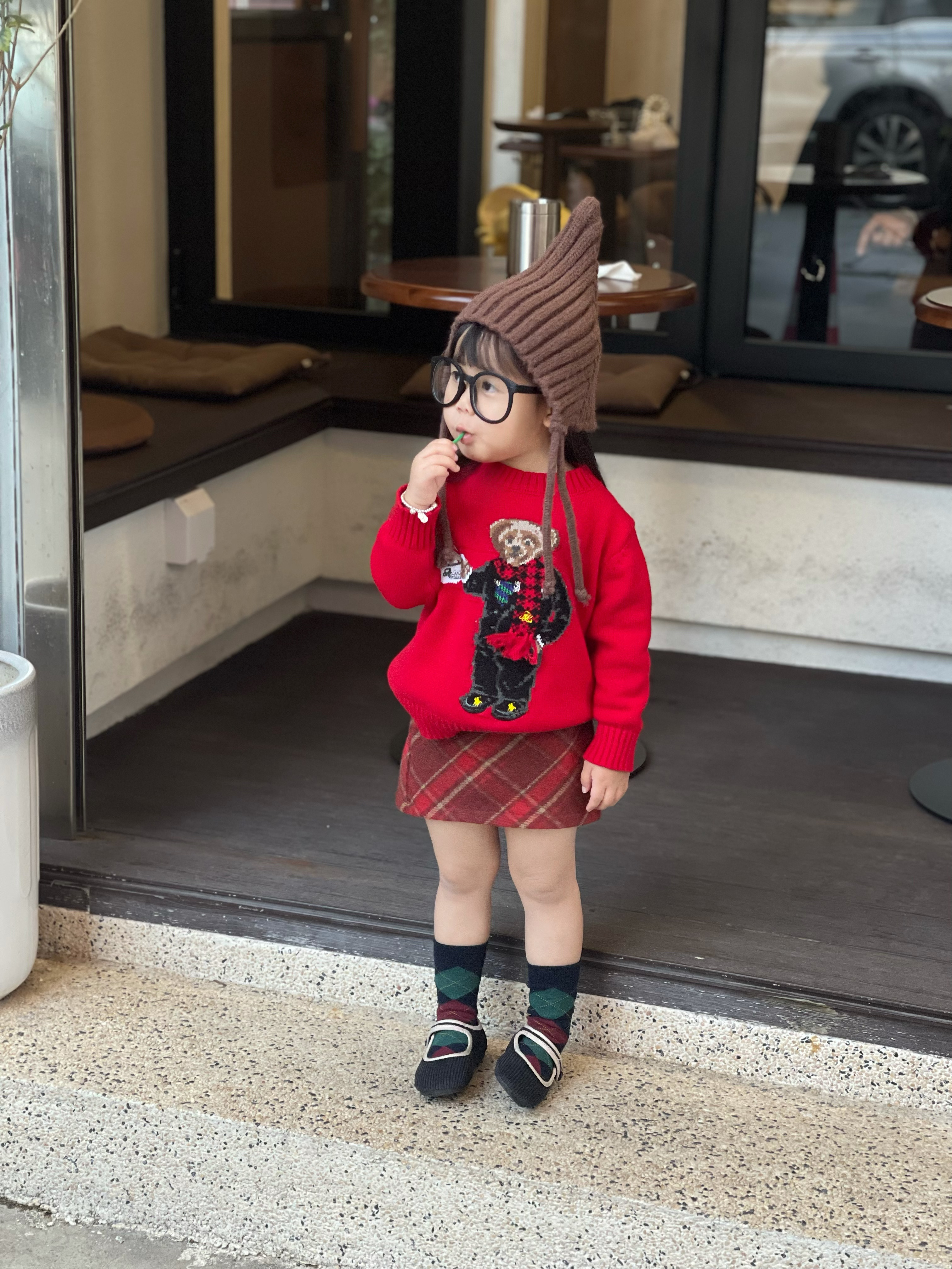 🐎𝐏𝐨𝐥𝐨 𝐑𝐚𝐥𝐩𝐡 𝐋𝐚𝐮𝐫𝐞𝐧 新年圍巾熊針織毛衣