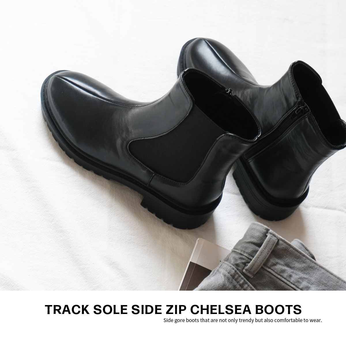 酷甜女孩 側拉鍊切爾西靴