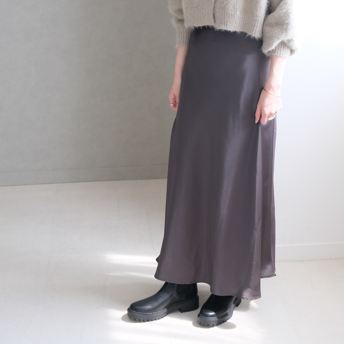 百搭風格 羅紋針織厚底切爾西靴