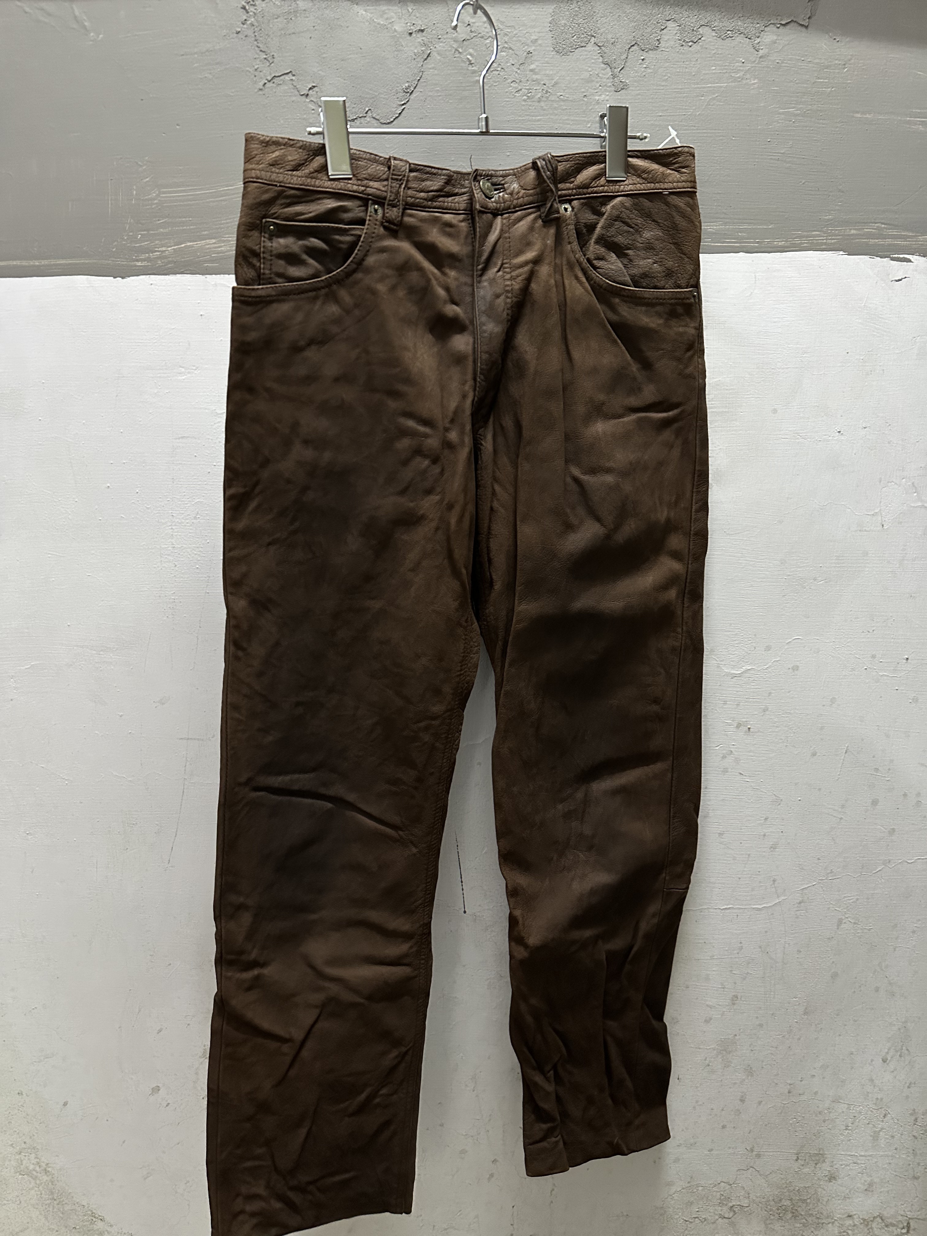 EURO Brown Leather Pants