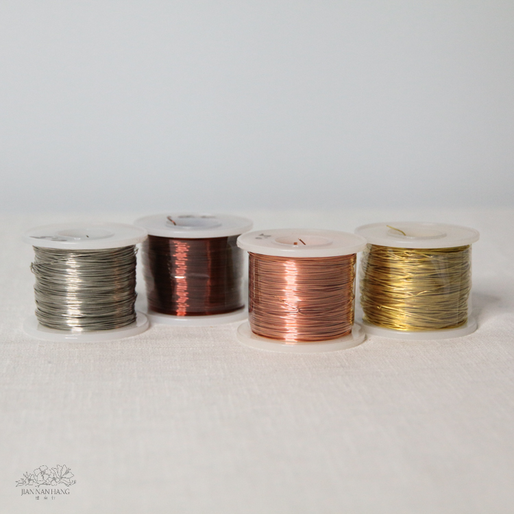 資材 銅線 0.5mm 4色