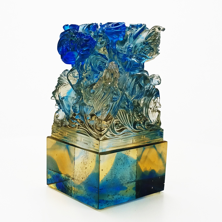 鹿港窯禮品館|收藏送禮佳品|琉璃 龍璽呈祥|居家 辦公室 開運擺件 印鑑 文鎮