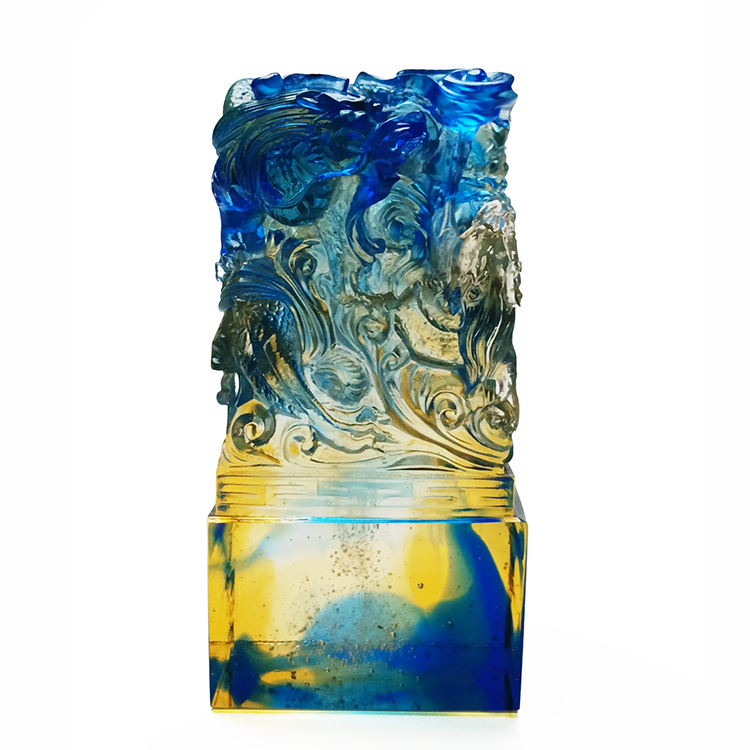 鹿港窯禮品館|收藏送禮佳品|琉璃 龍璽呈祥|居家 辦公室 開運擺件 印鑑 文鎮