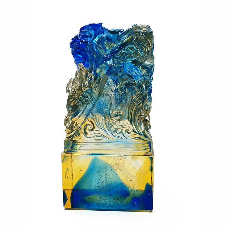 鹿港窯禮品館|收藏送禮佳品|琉璃 龍璽呈祥|居家 辦公室 開運擺件 印鑑 文鎮